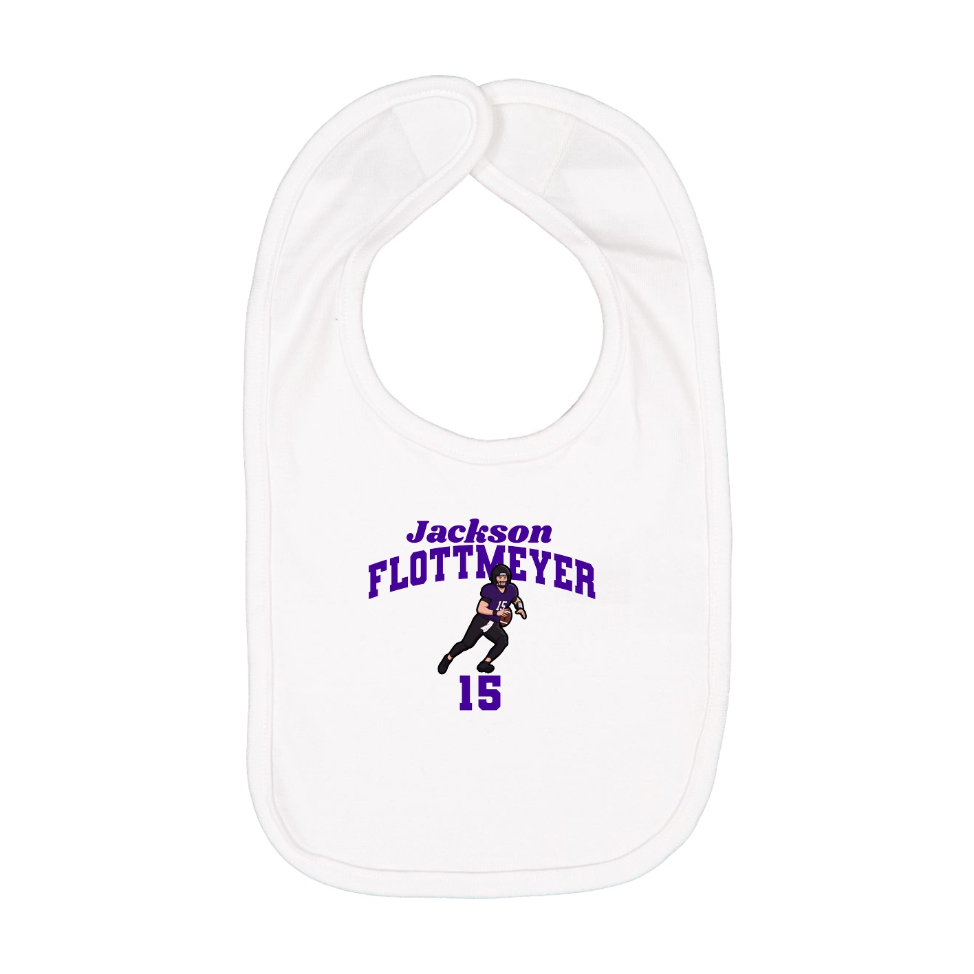 Infant Bib — Signature Arch in White