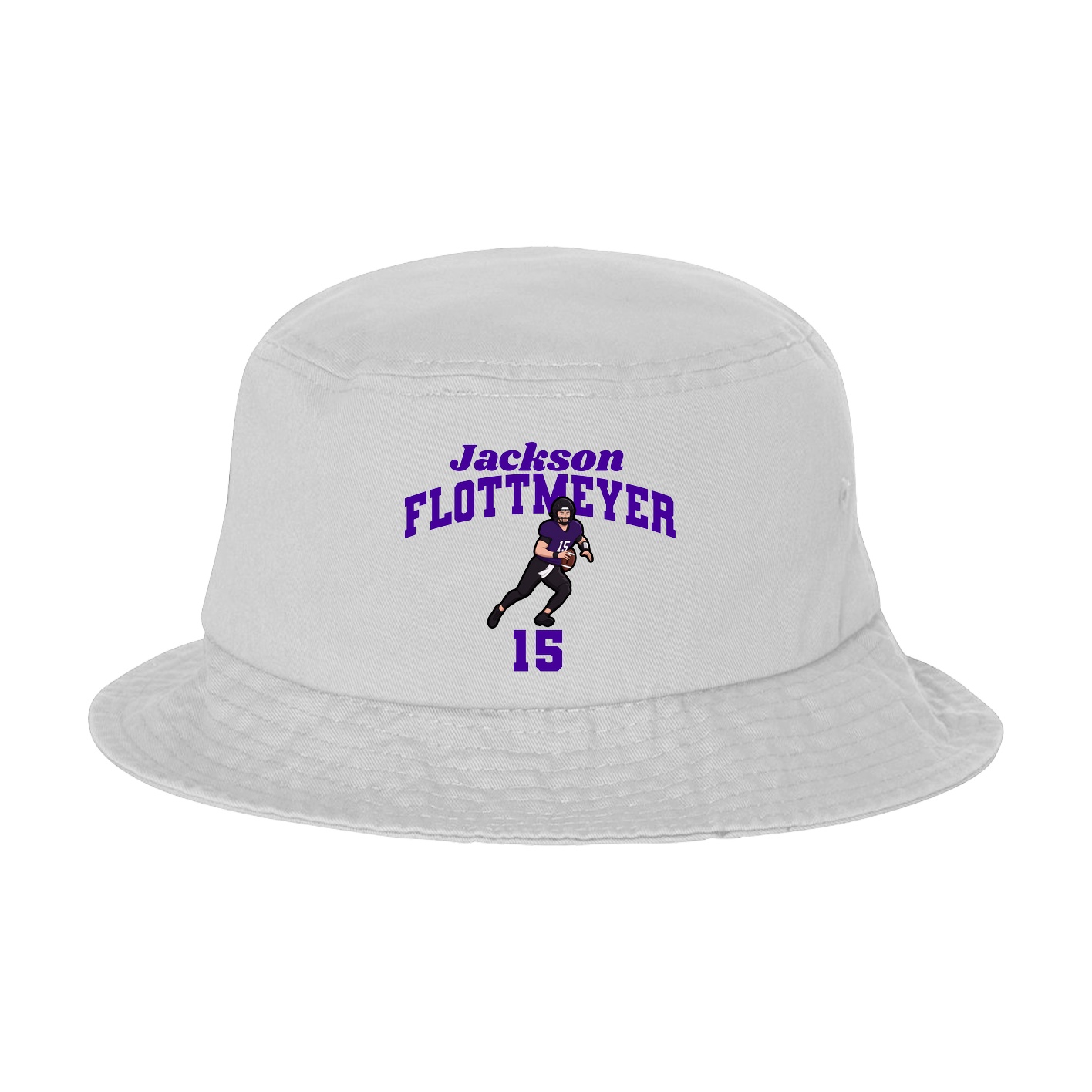 Bucket Cap — Signature Arch in White