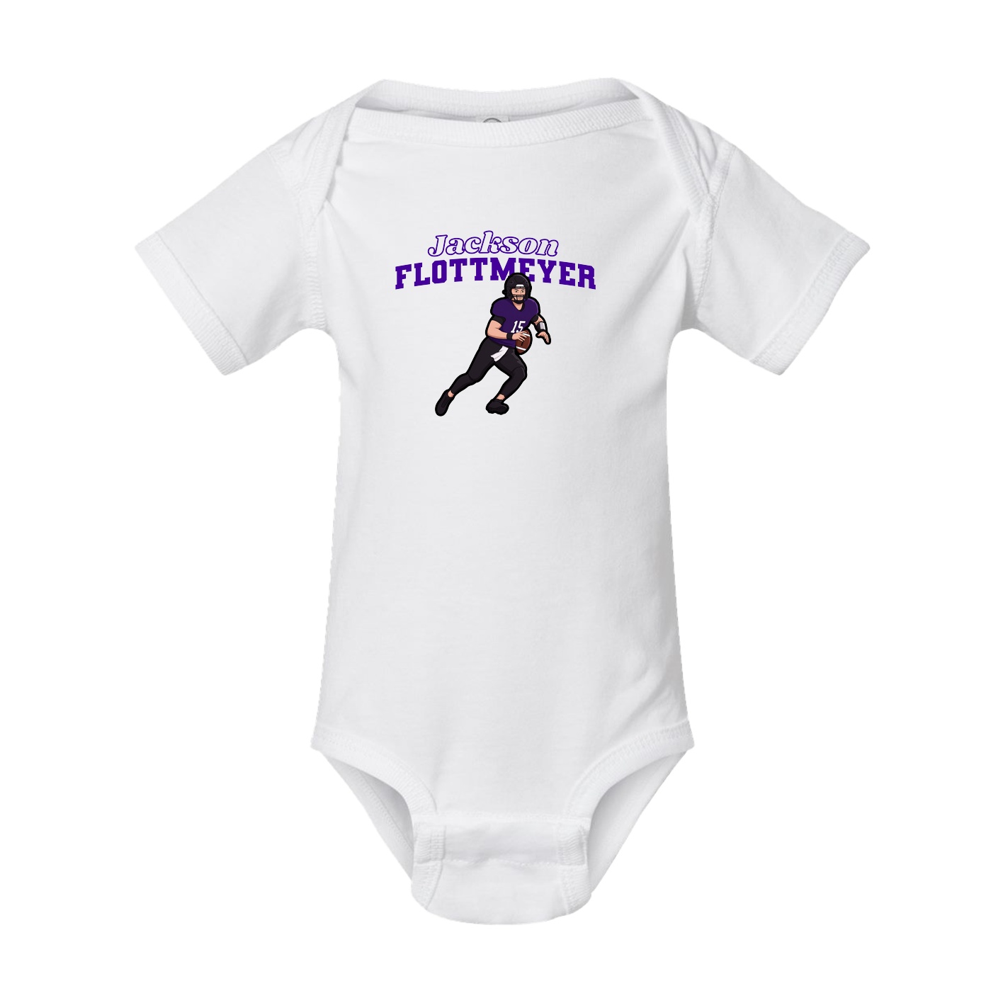 Baby Onesie — Name Arch in White