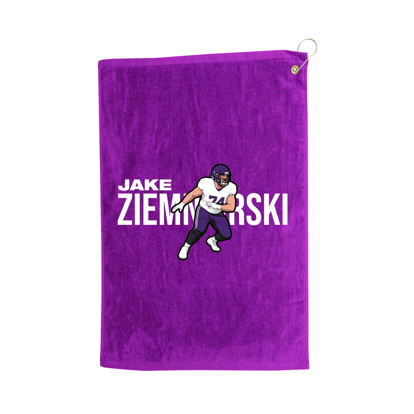 Golf Towel — Player Name in Purple