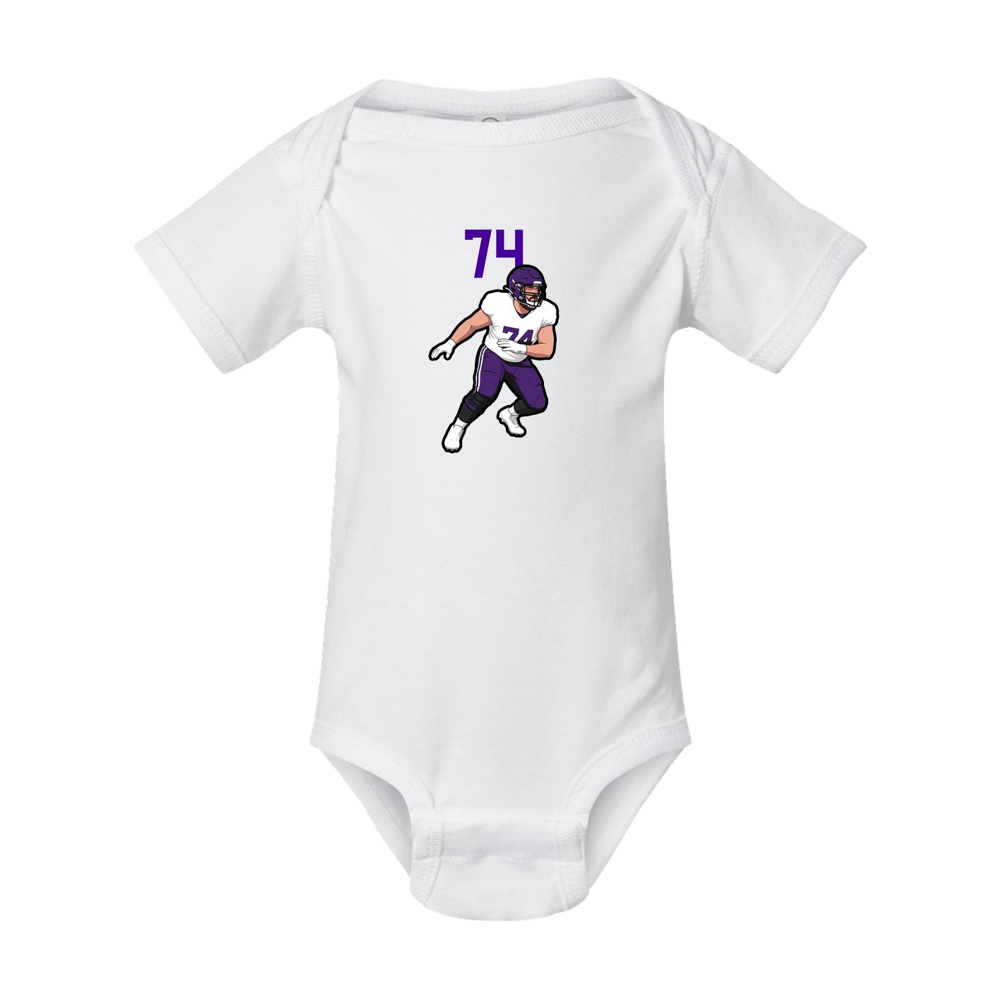 Baby Onesie — Number Top in White