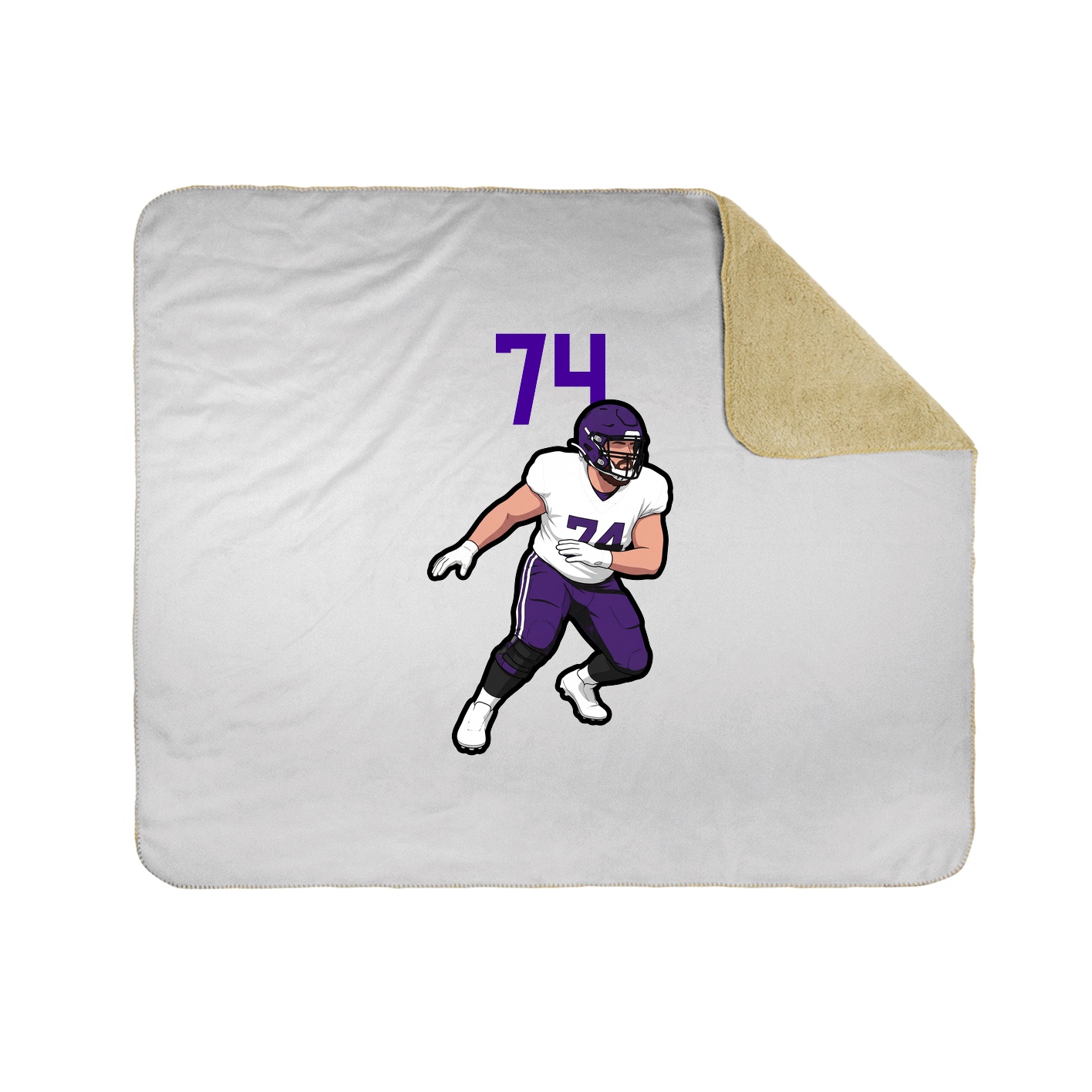 Throw Blanket — Number Top in White
