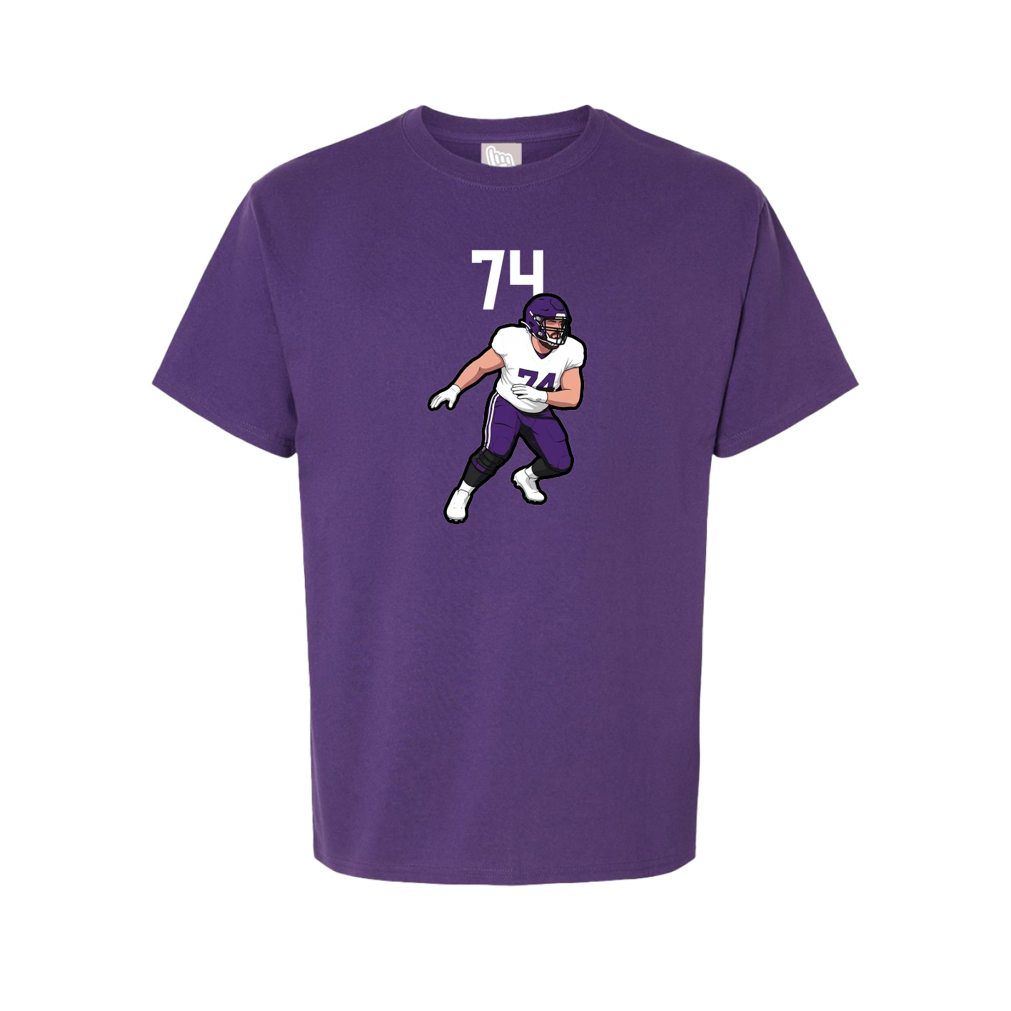 Youth Tee — Number Top in Purple