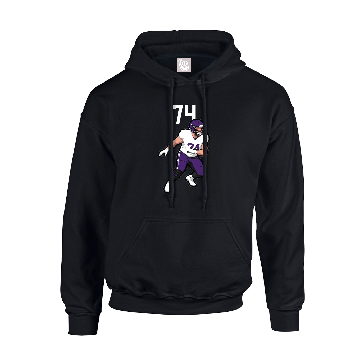 Hoodie — Number Top in Black