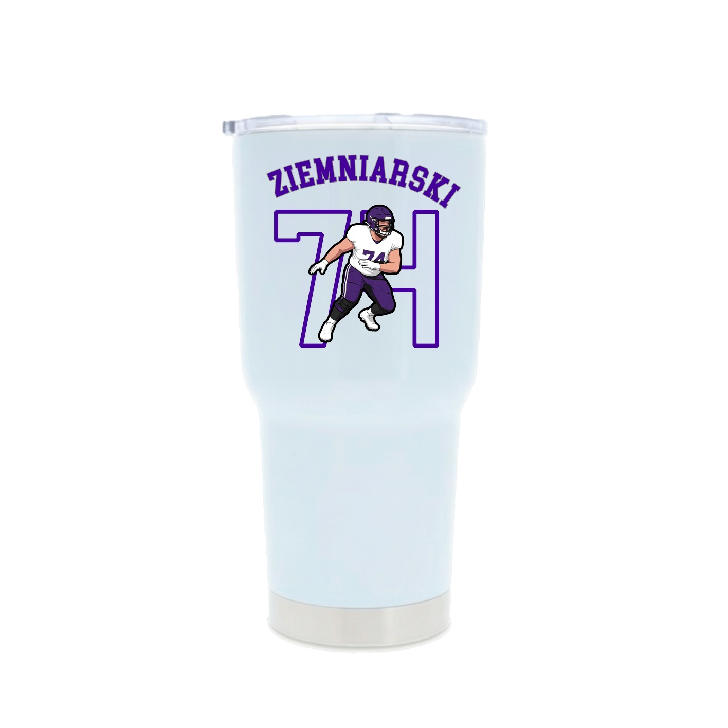 30oz Stainless Steel Tumbler — Shirsey Arch in White