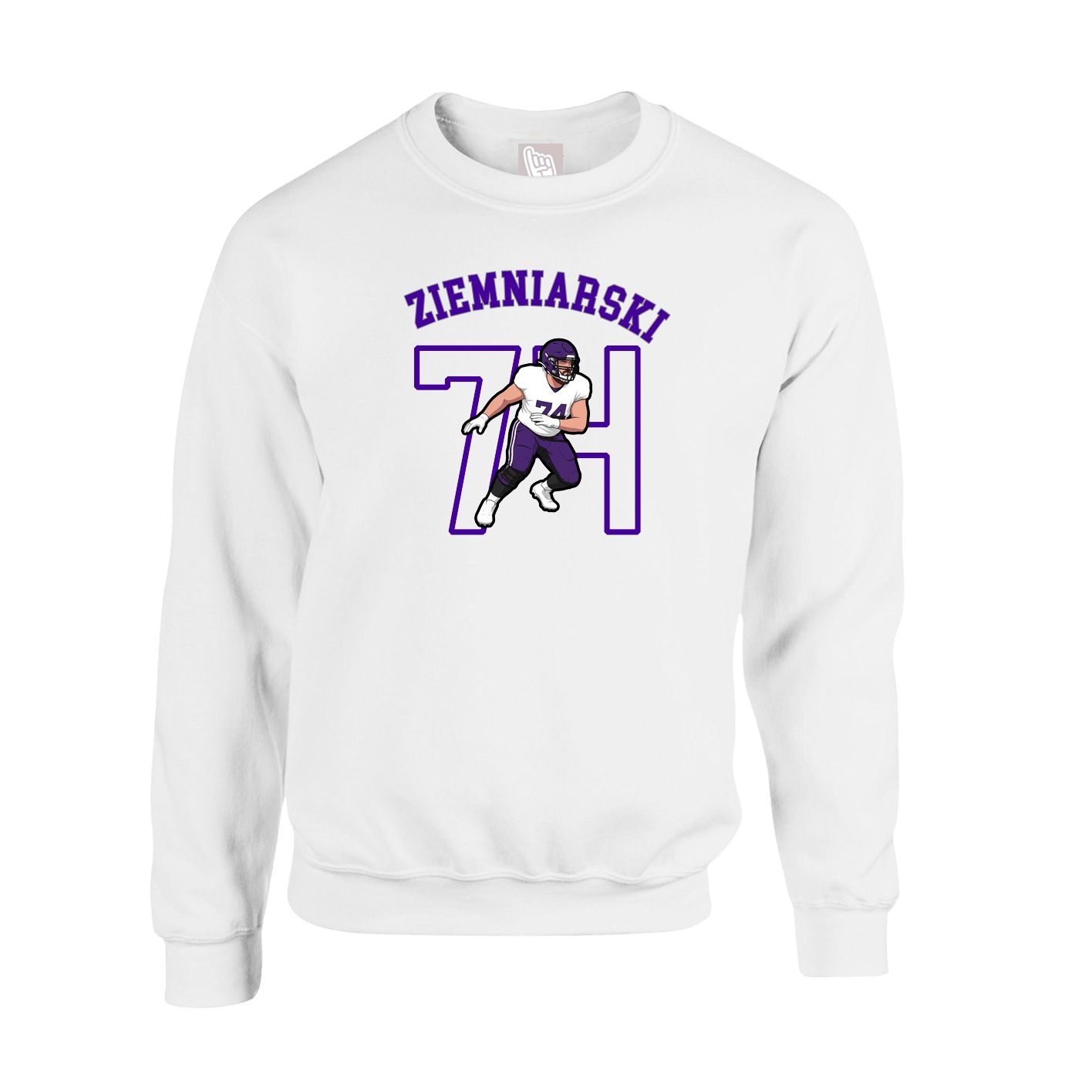 Fleece Crew — Shirsey Arch in White