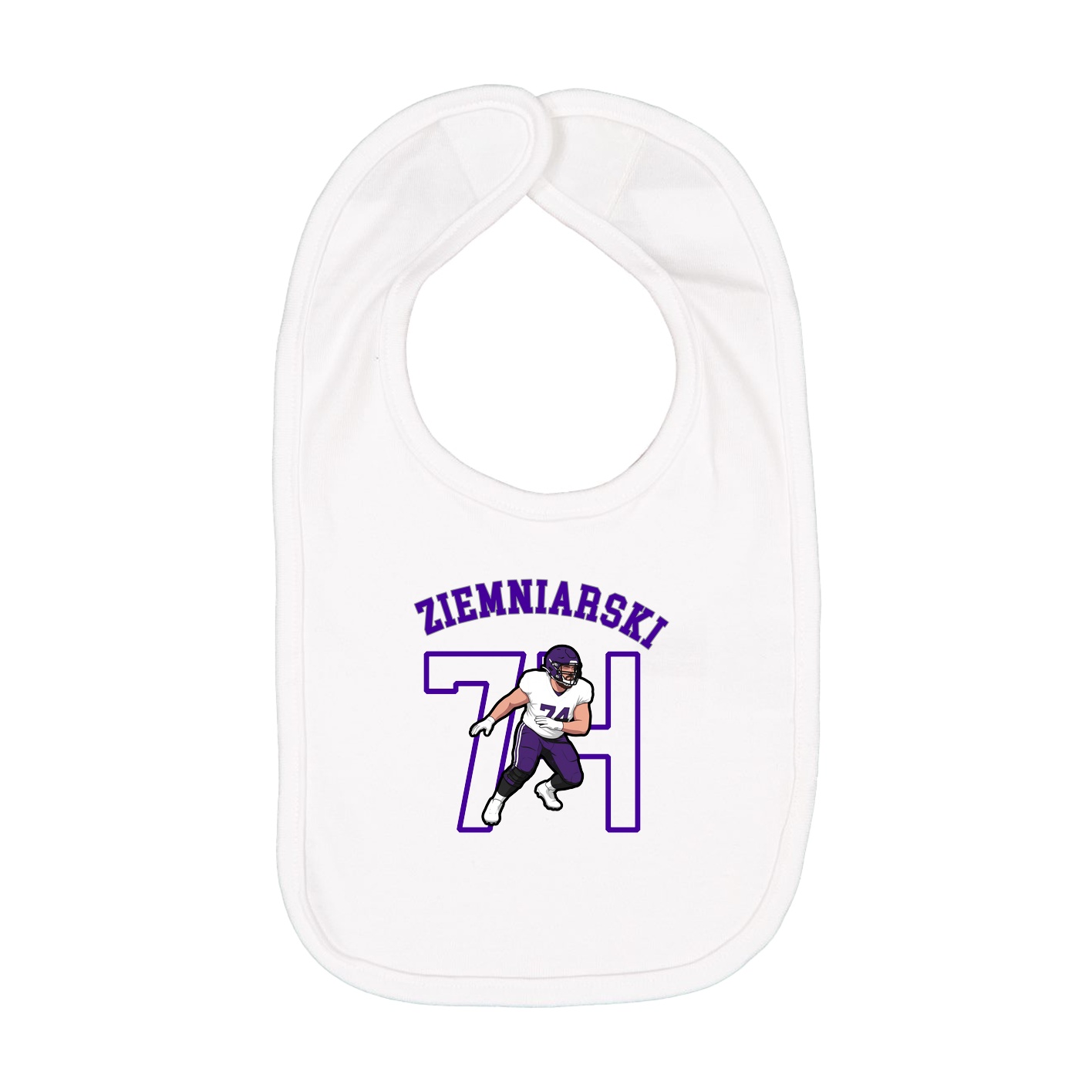 Infant Bib — Shirsey Arch in White
