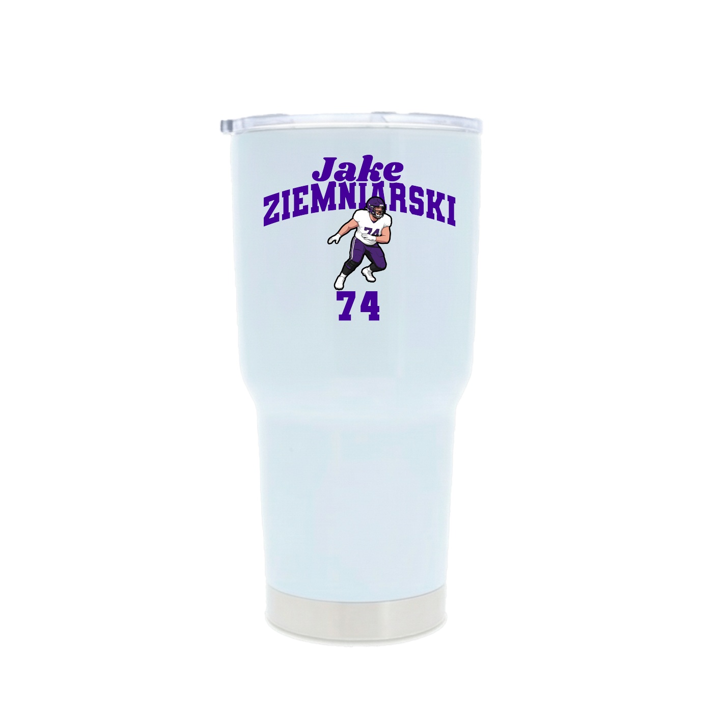 30oz Stainless Steel Tumbler — Signature Arch in White