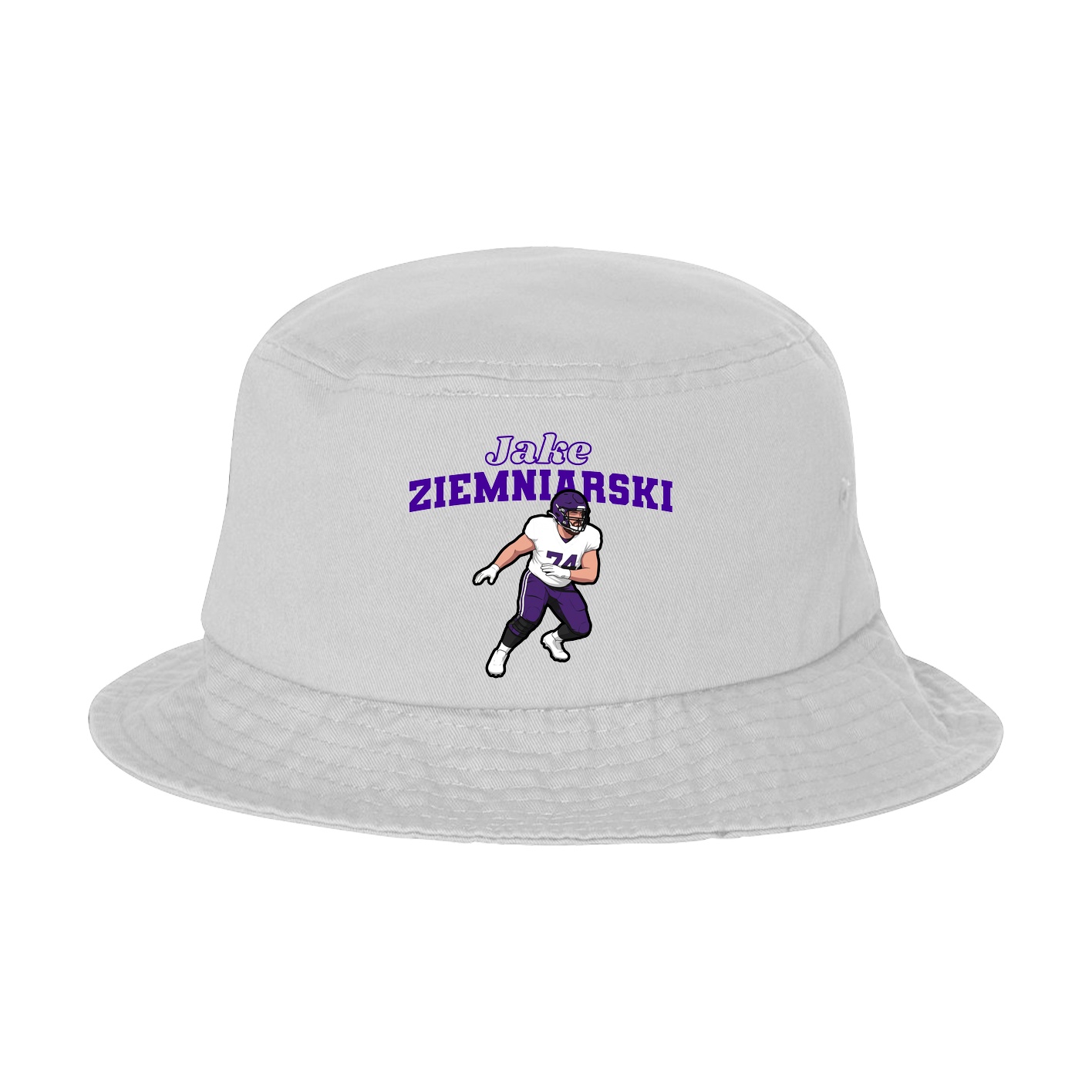 Bucket Cap — Name Arch in White