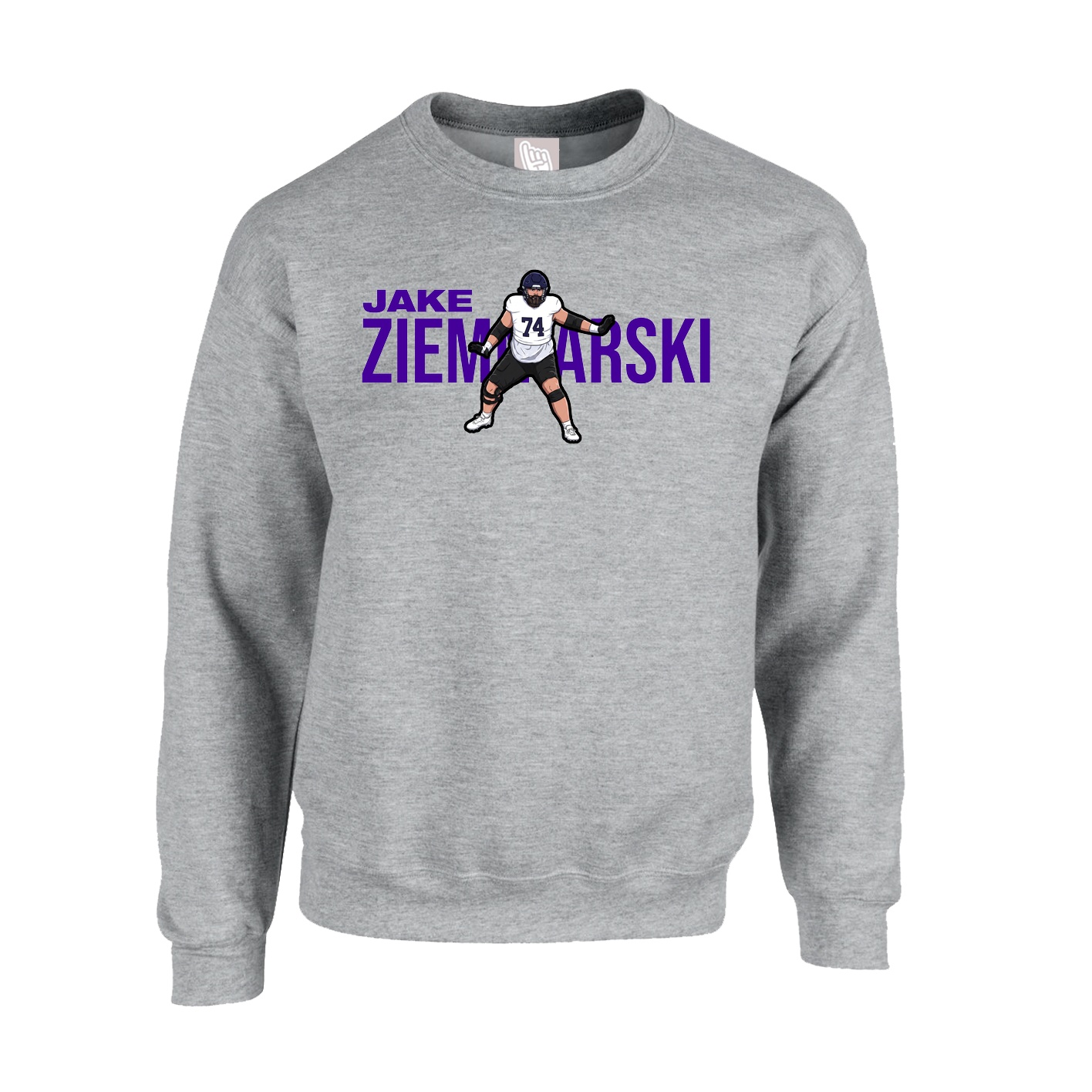 Fleece Crew — Player Name in Grey