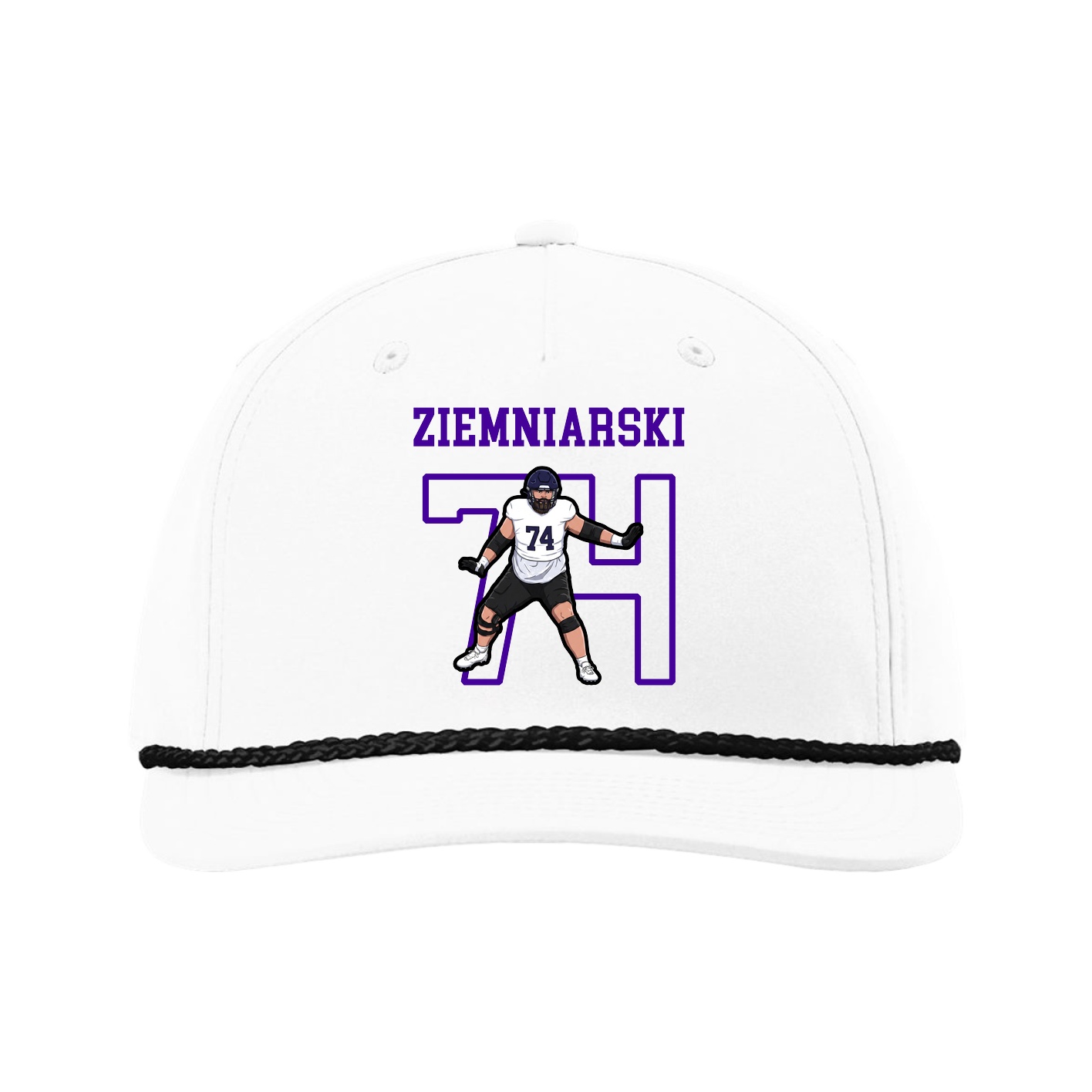 Five-Panel Classic Rope Cap — Shirsey in White