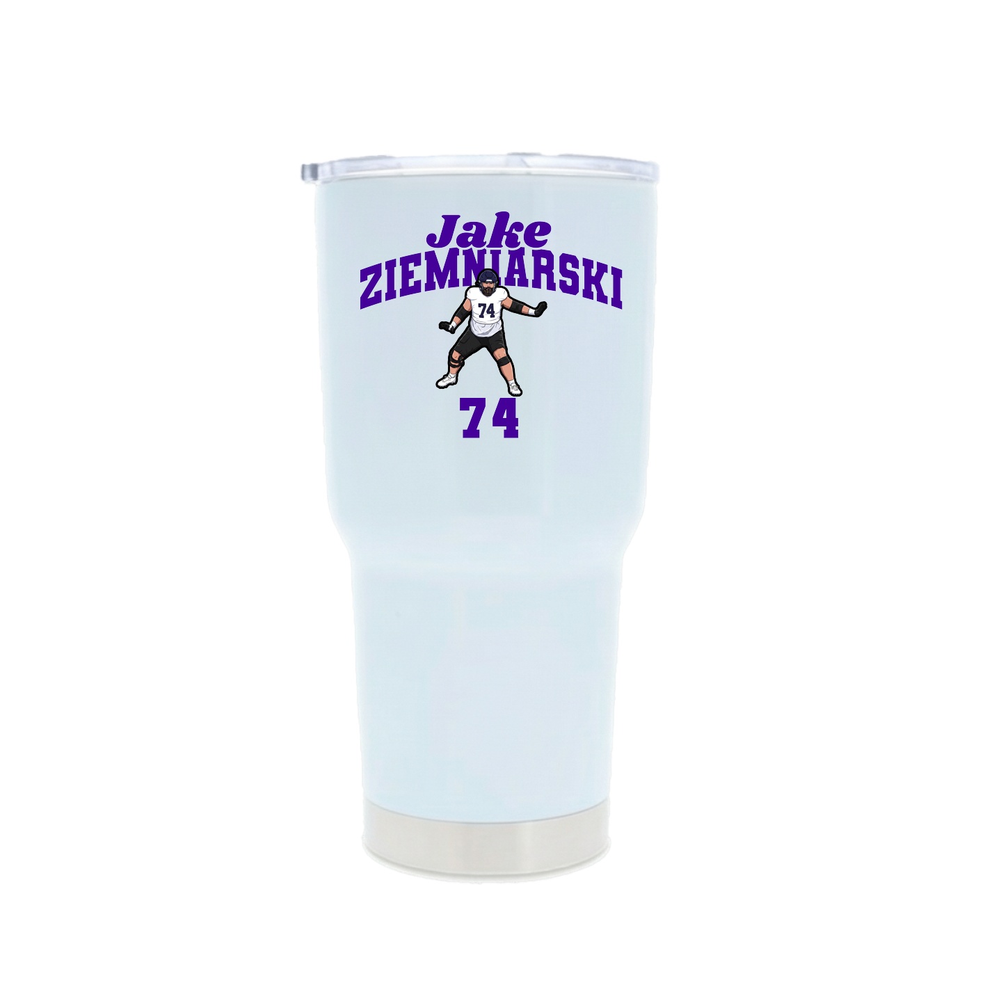 30oz Stainless Steel Tumbler — Signature Arch in White