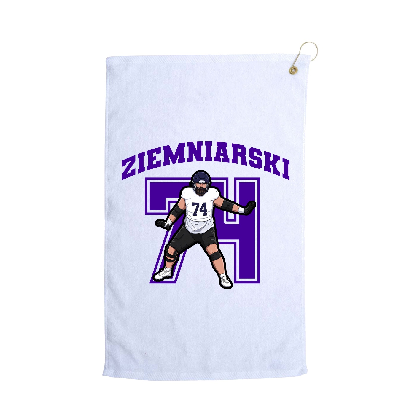 Golf Towel — Number in White