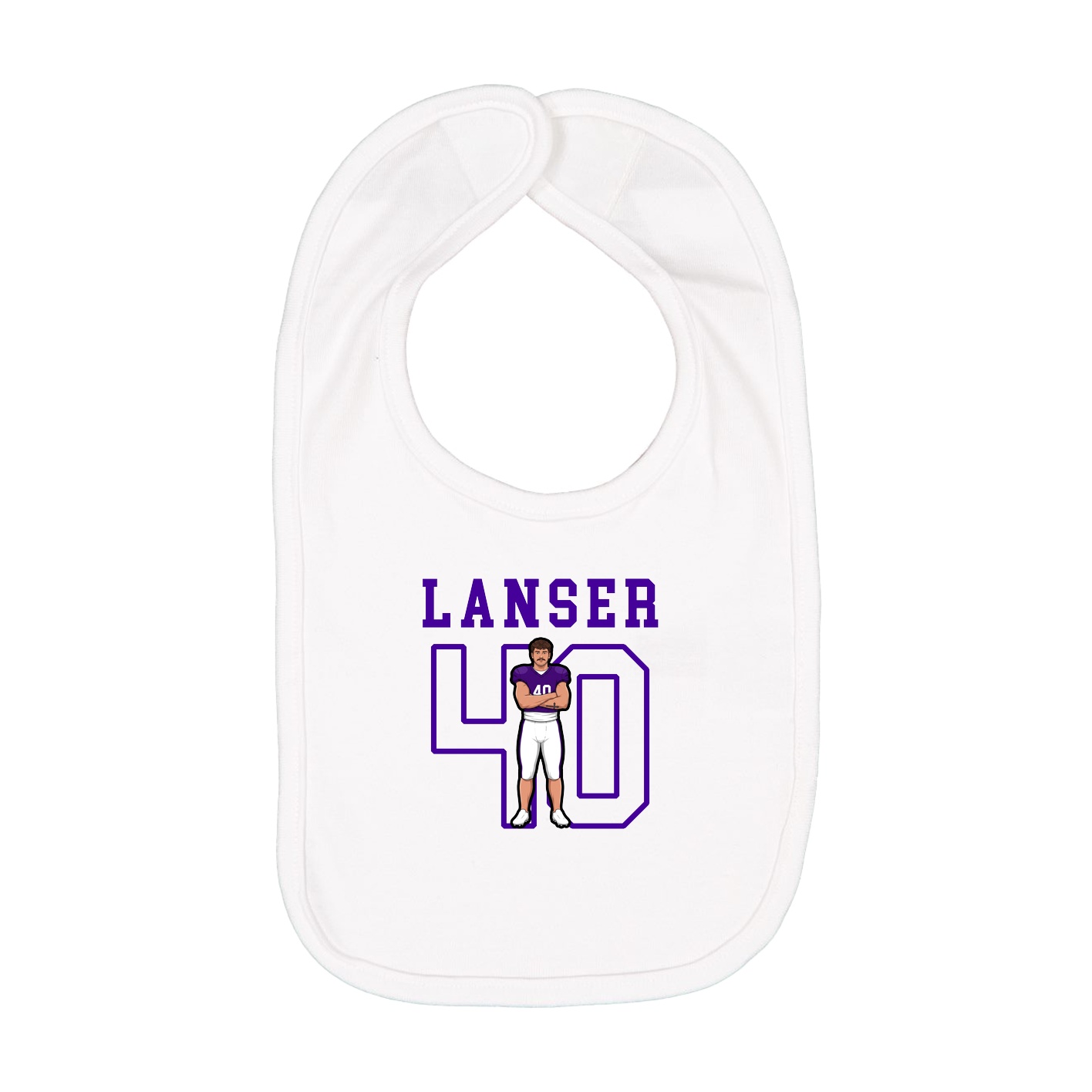 Infant Bib — Shirsey in White