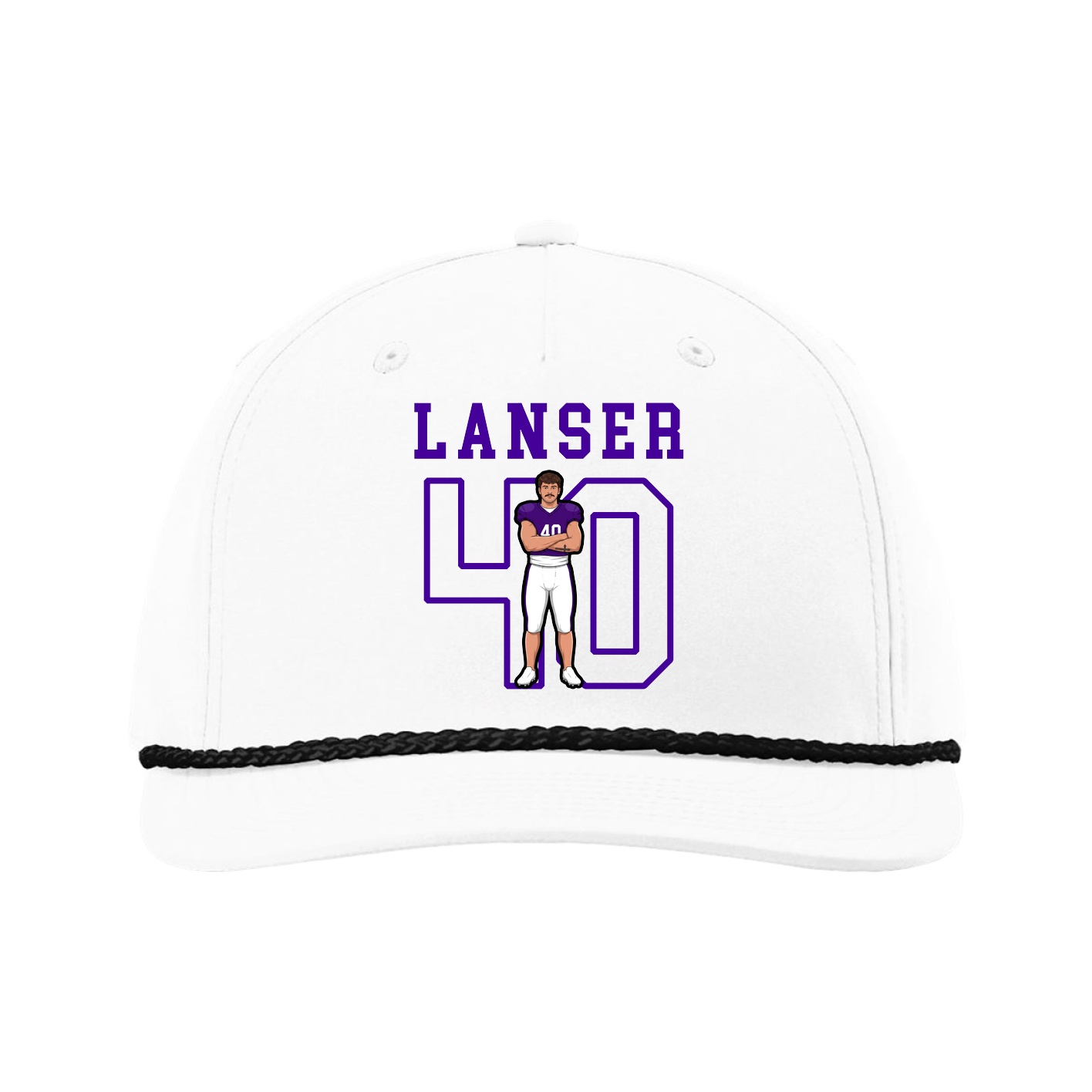Five-Panel Classic Rope Cap — Shirsey in White