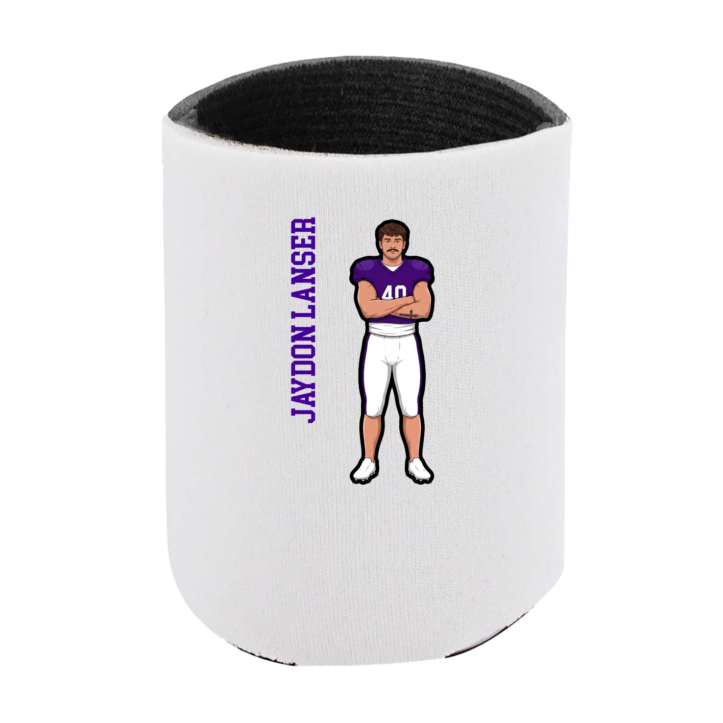 Can Holder — Name Vertical in White