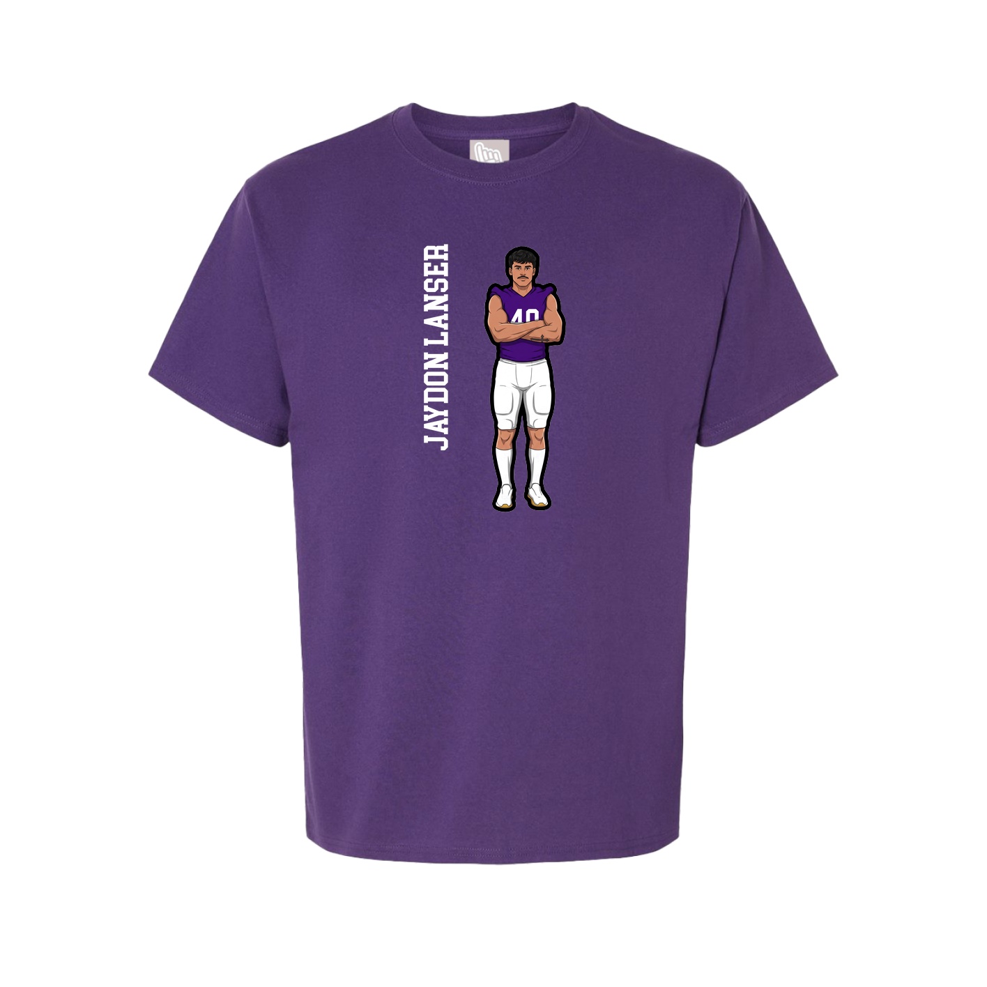 Tee — Name Vertical in Purple