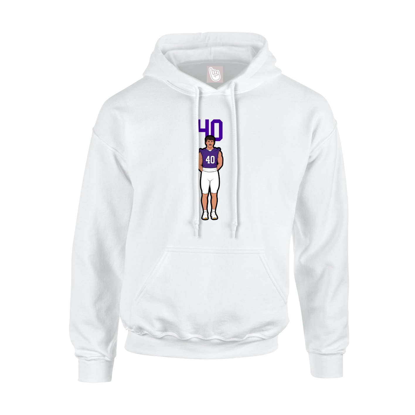 Hoodie — Number Top in White