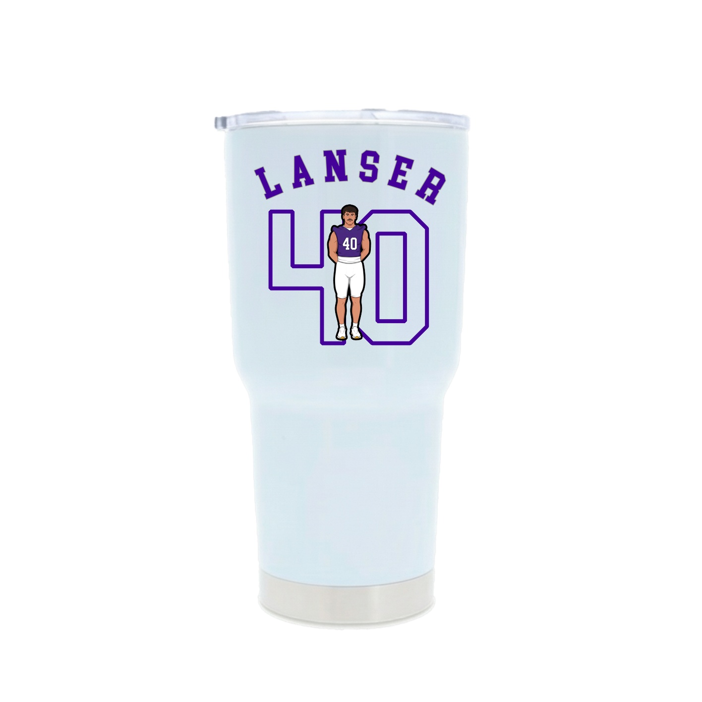 30oz Stainless Steel Tumbler — Shirsey Arch in White