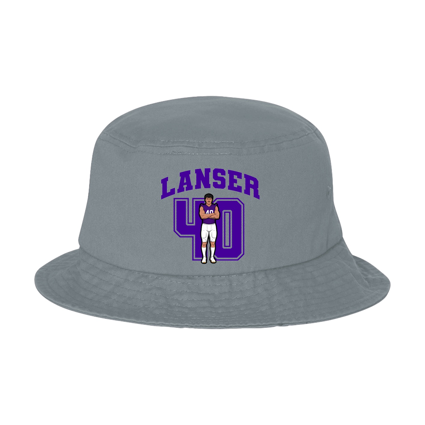Bucket Cap — Number in Grey