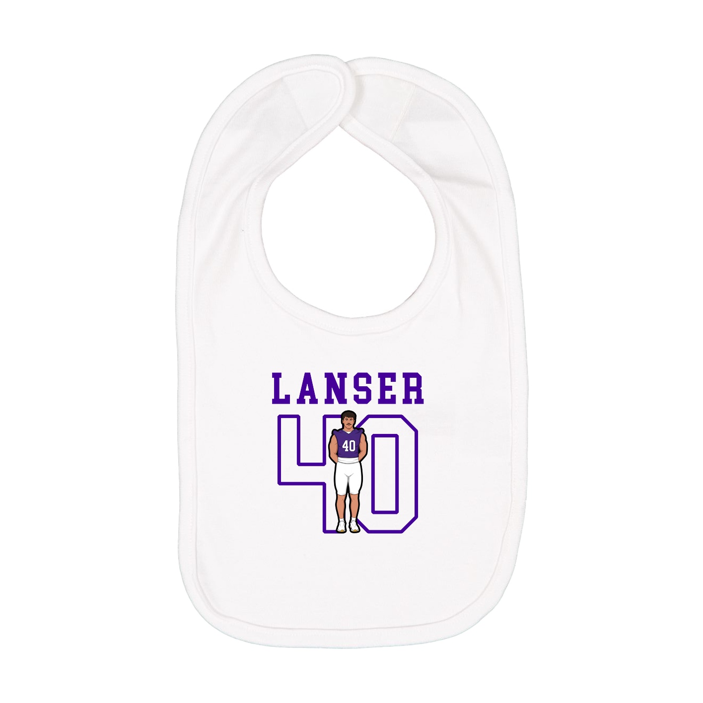 Infant Bib — Shirsey in White