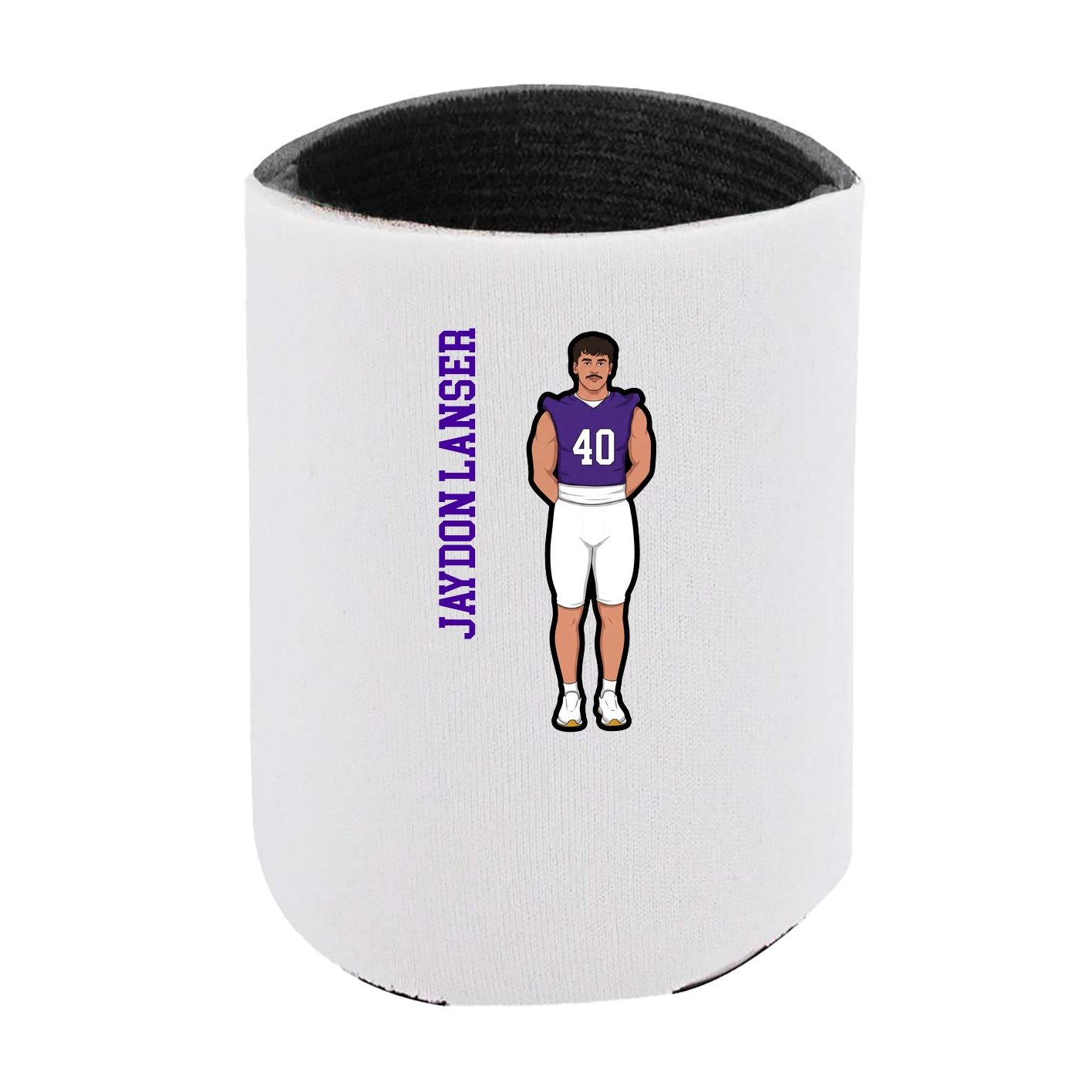 Can Holder — Name Vertical in White