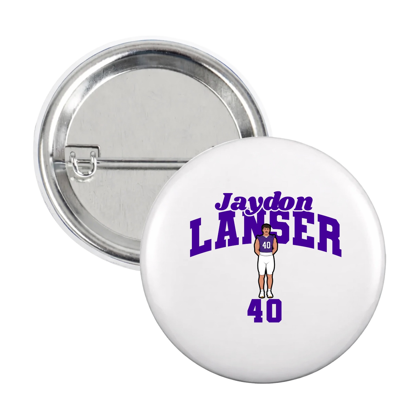 Game Day Button — Signature Arch in White