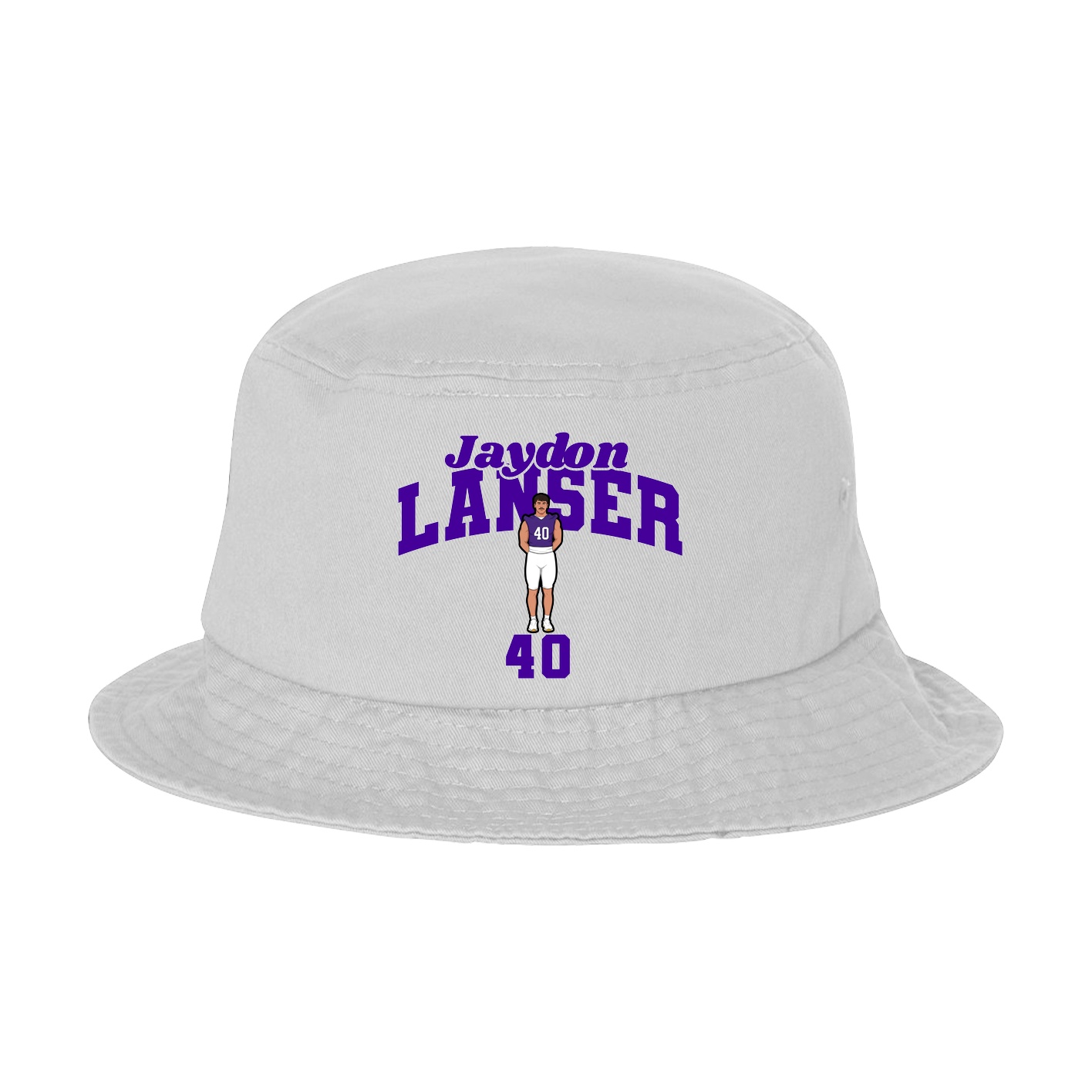 Bucket Cap — Signature Arch in White