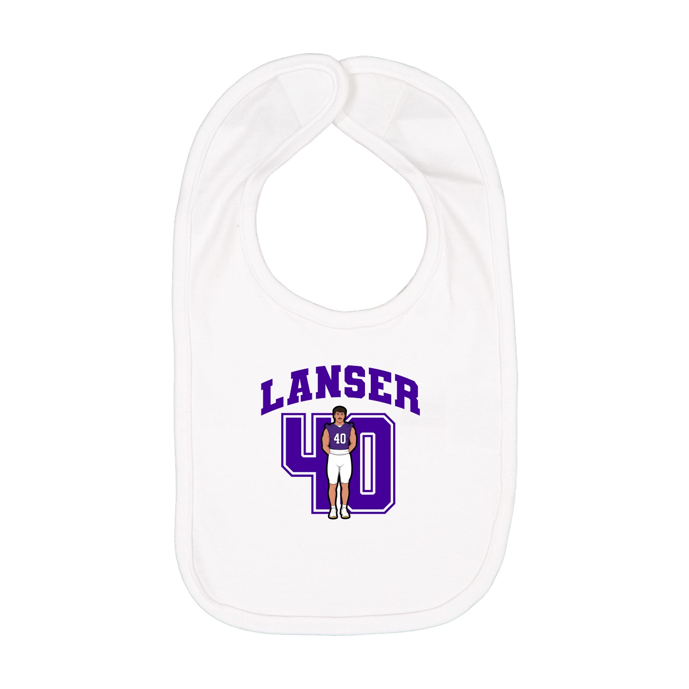 Infant Bib — Number in White