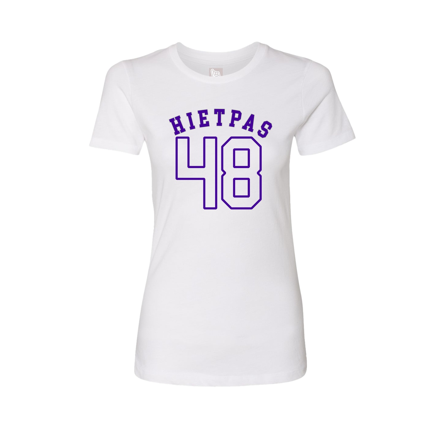 Fitted Women's Tee — Shirsey Arch in White