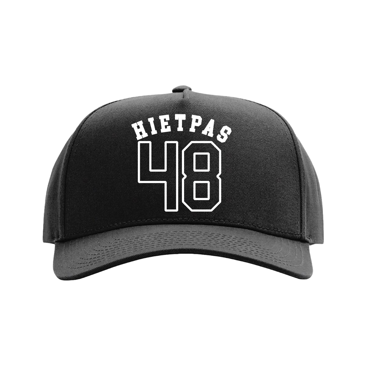 Full Fabric Five-Panel Champ Cap — Shirsey Arch in Black