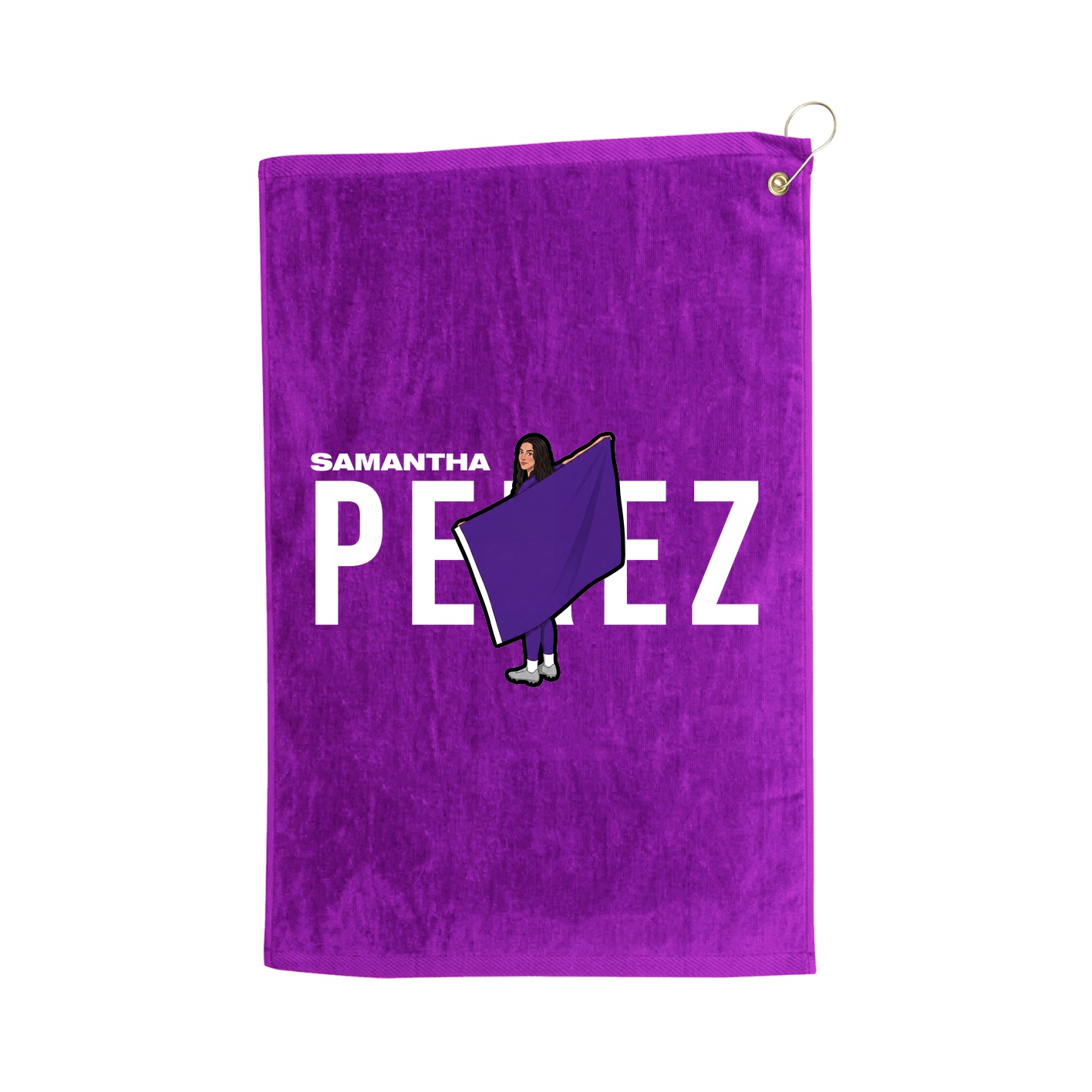 Golf Towel — Player Name in Purple