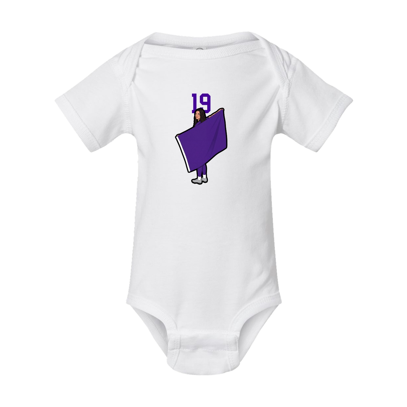 Baby Onesie — Number Top in White