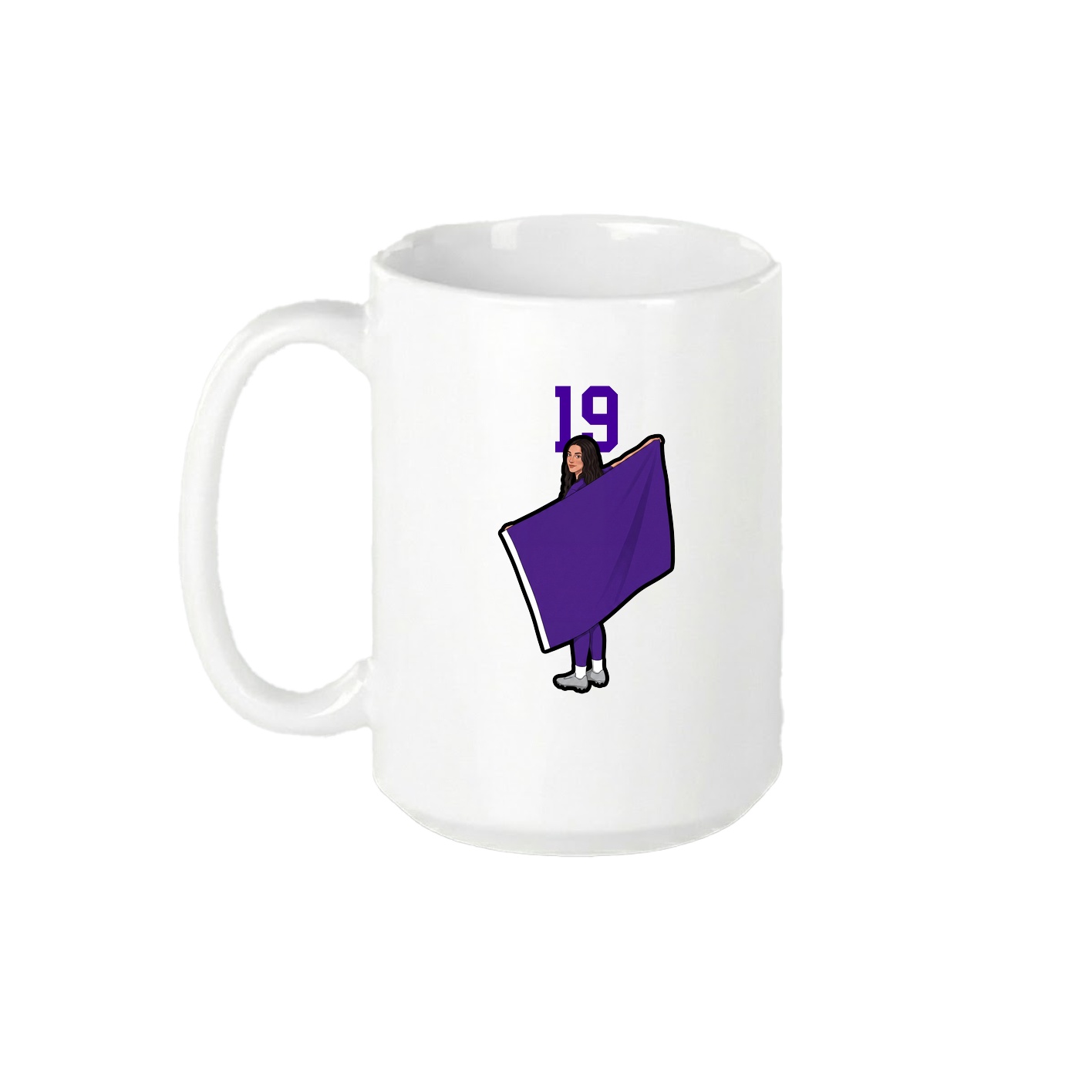 15oz Coffee Mug — Number Top in White