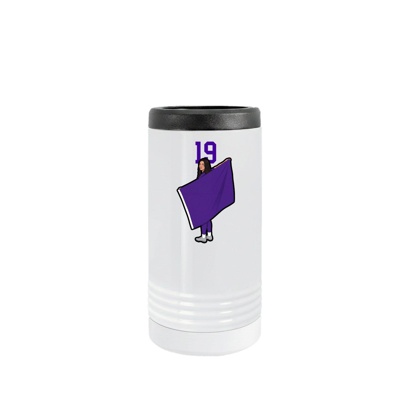 Slim Beverage Holder — Number Top in White