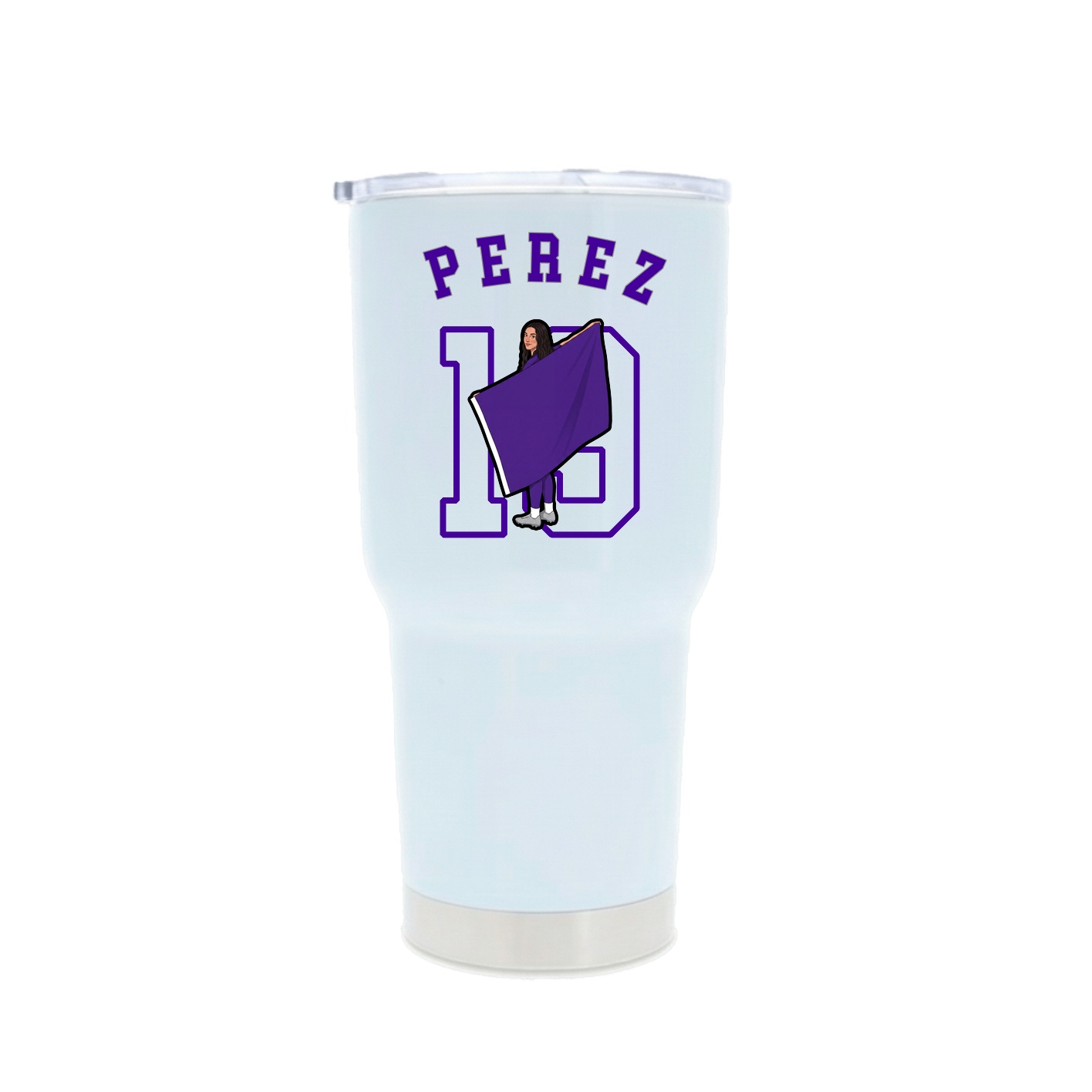 30oz Stainless Steel Tumbler — Shirsey Arch in White