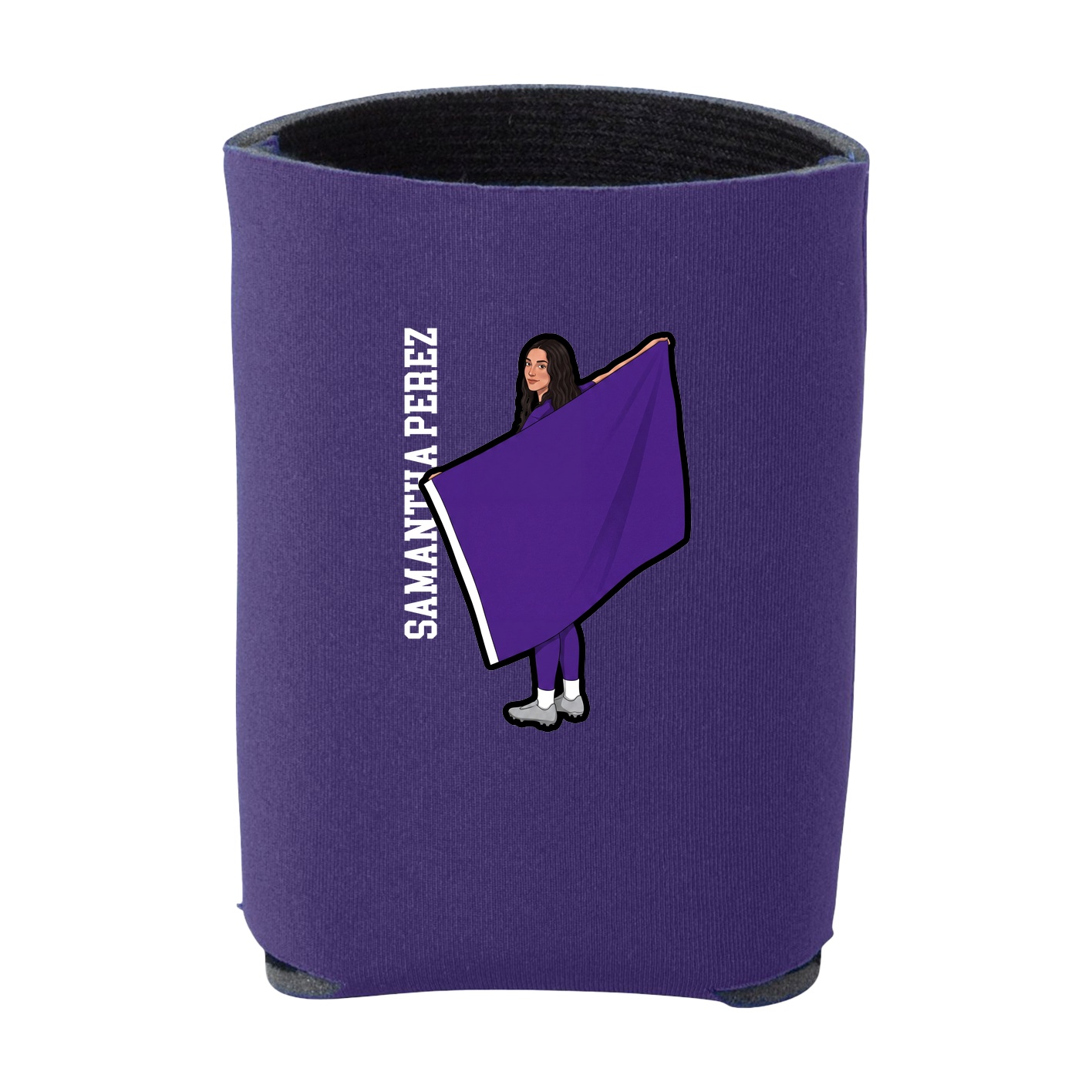 Can Holder — Name Vertical in Purple