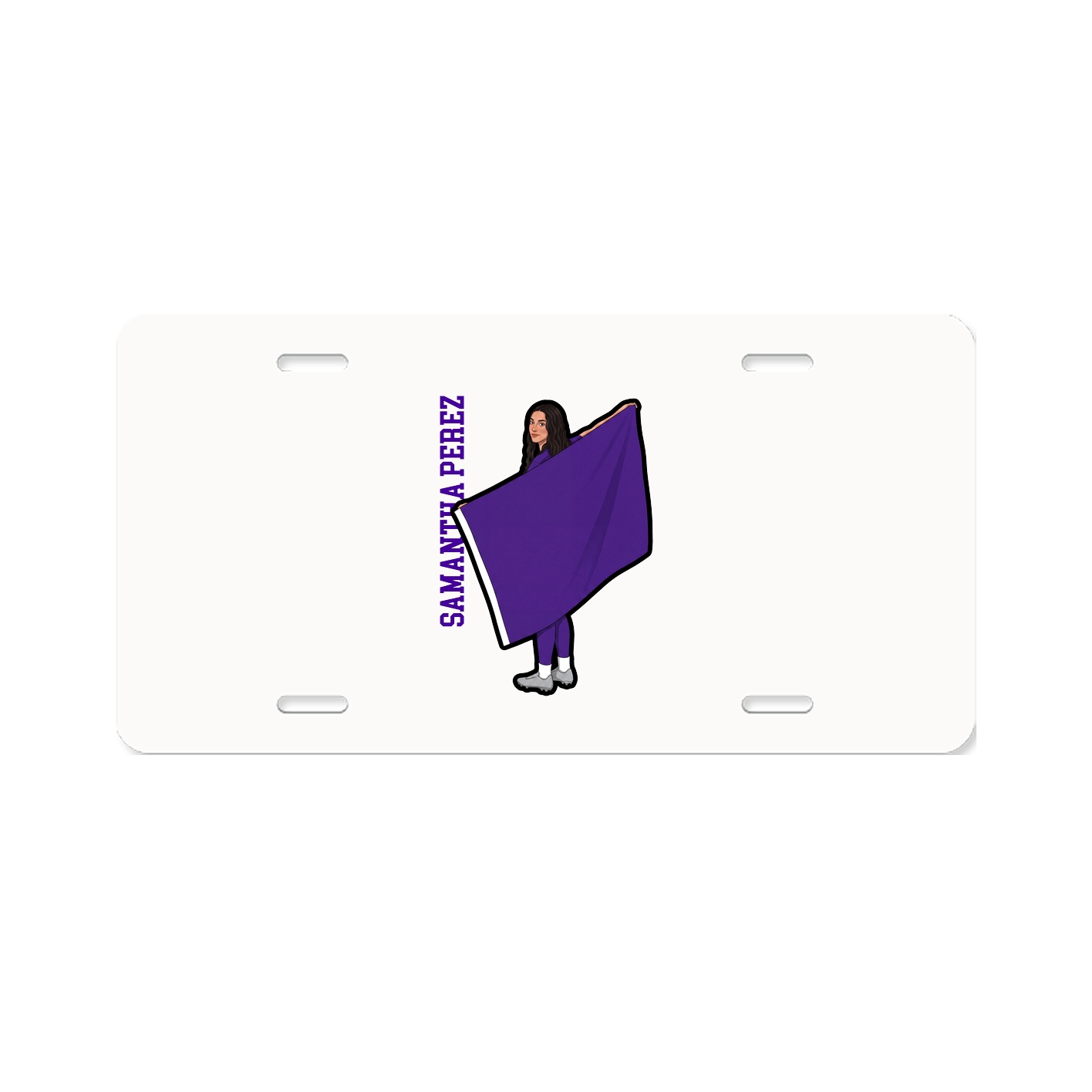 License Plate — Name Vertical in Classic