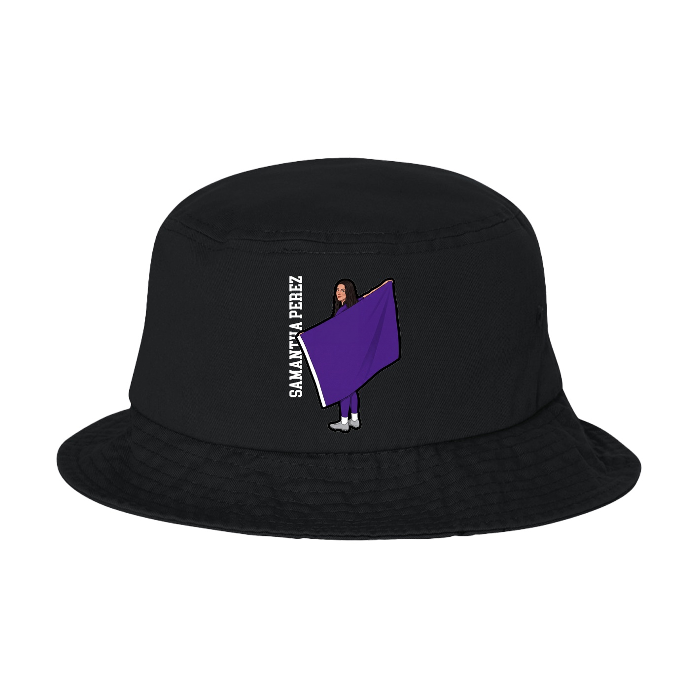 Bucket Cap — Name Vertical in Black