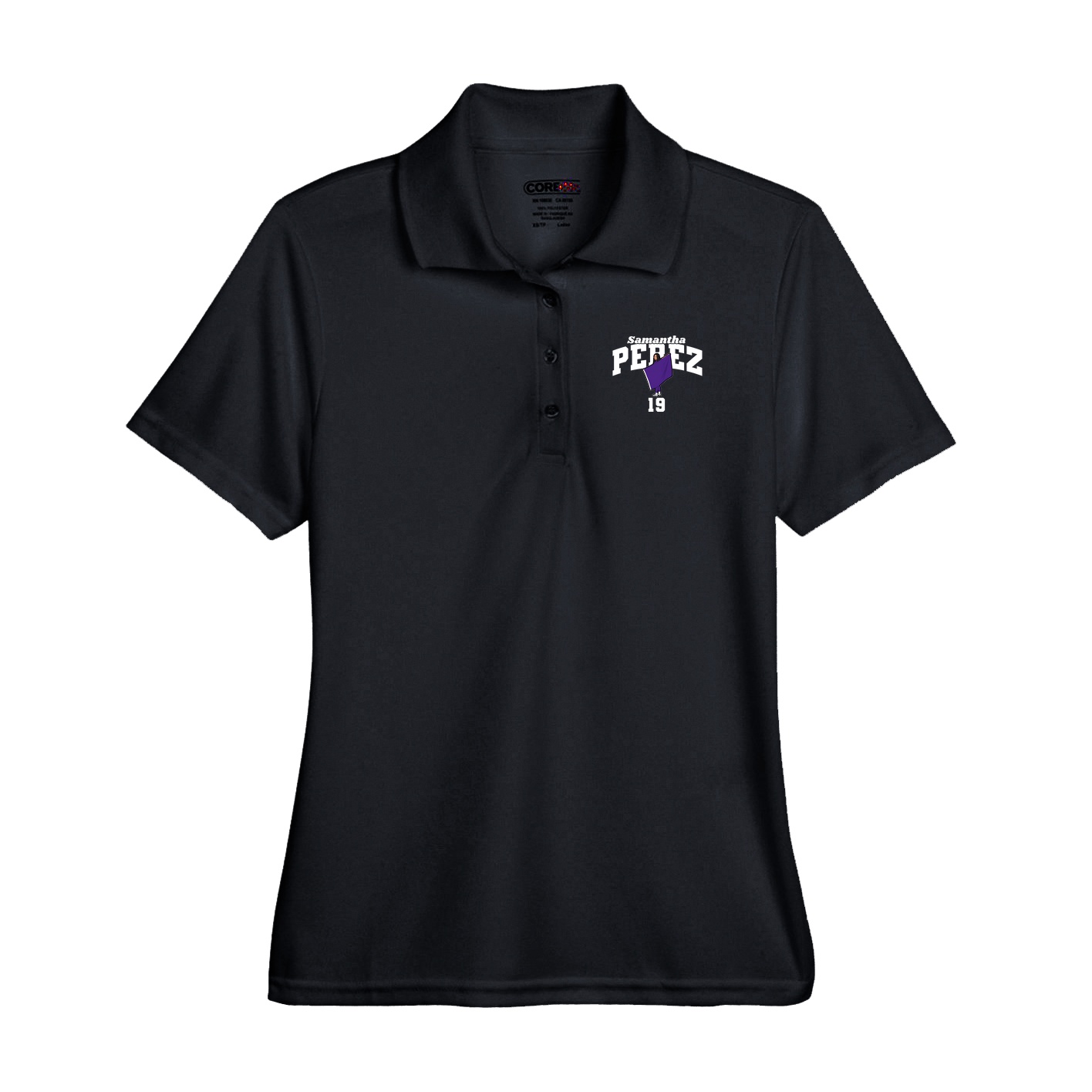 Performance Polo — Signature Arch in Black