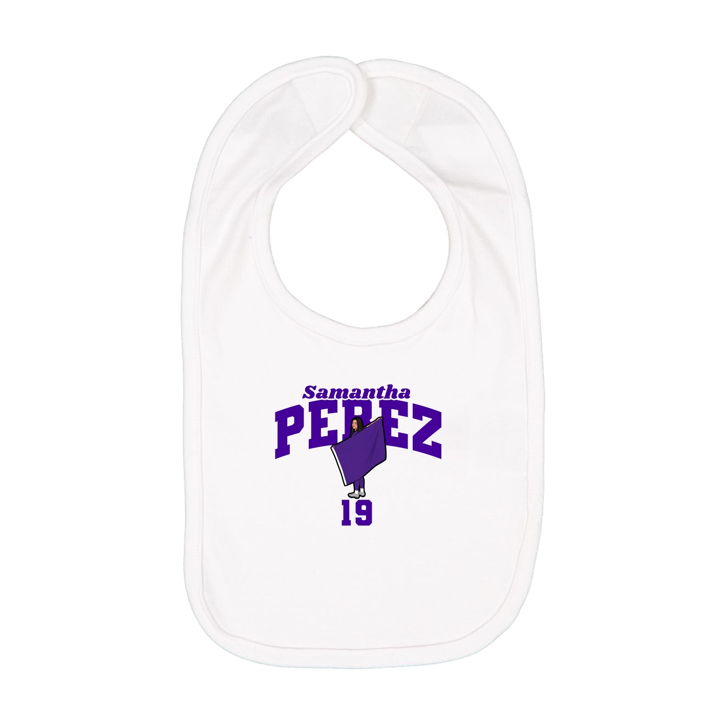 Infant Bib — Signature Arch in White