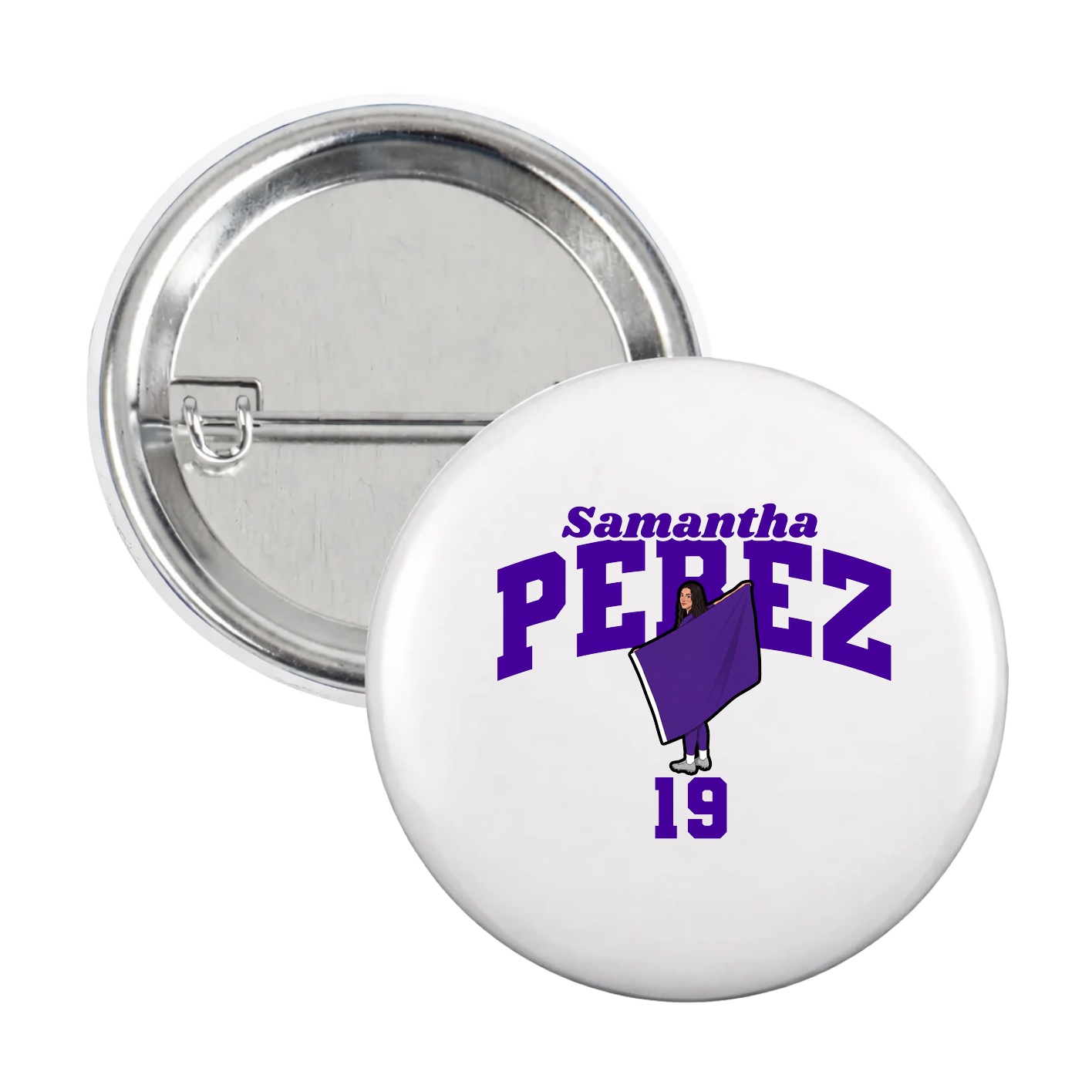 Game Day Button — Signature Arch in White