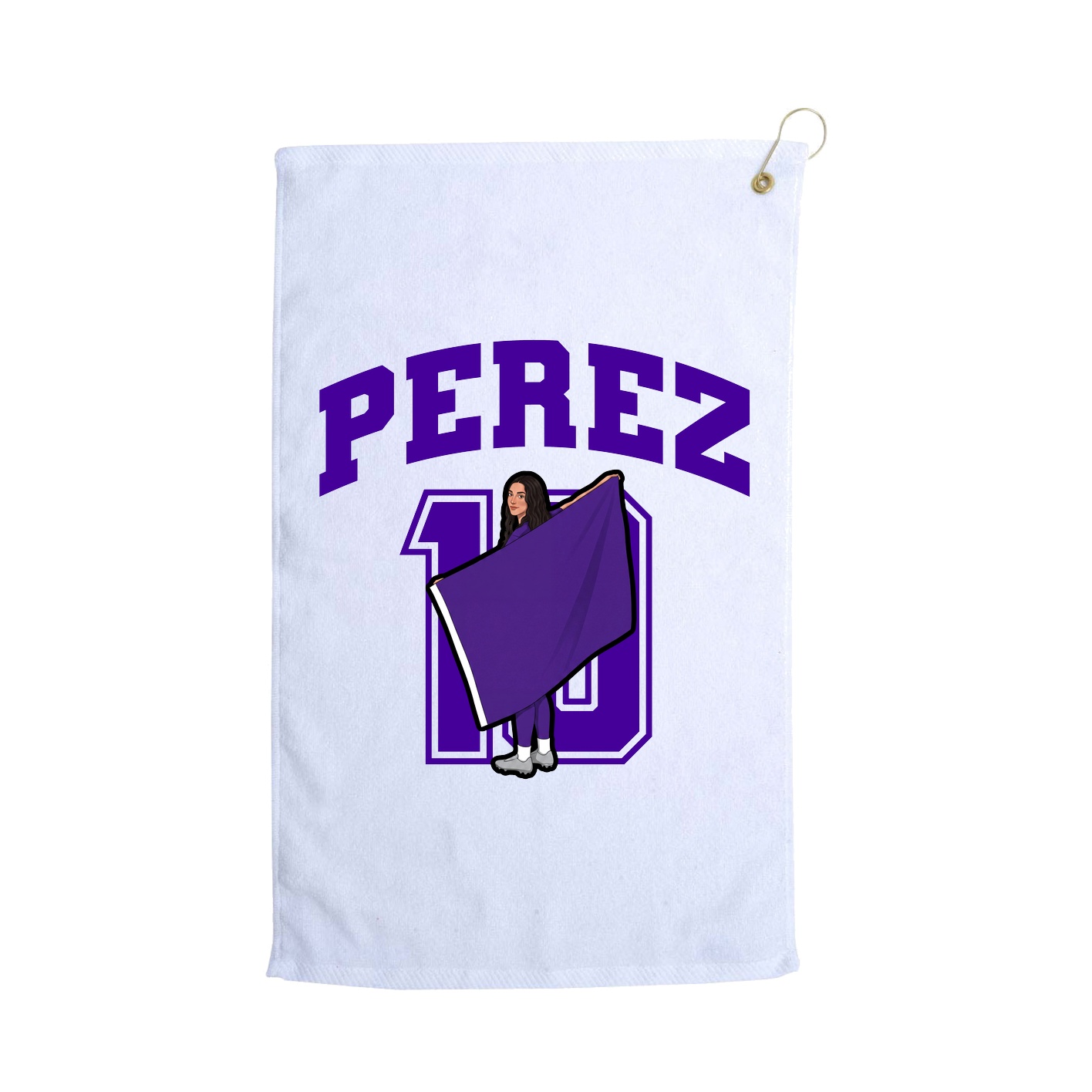 Golf Towel — Number in White
