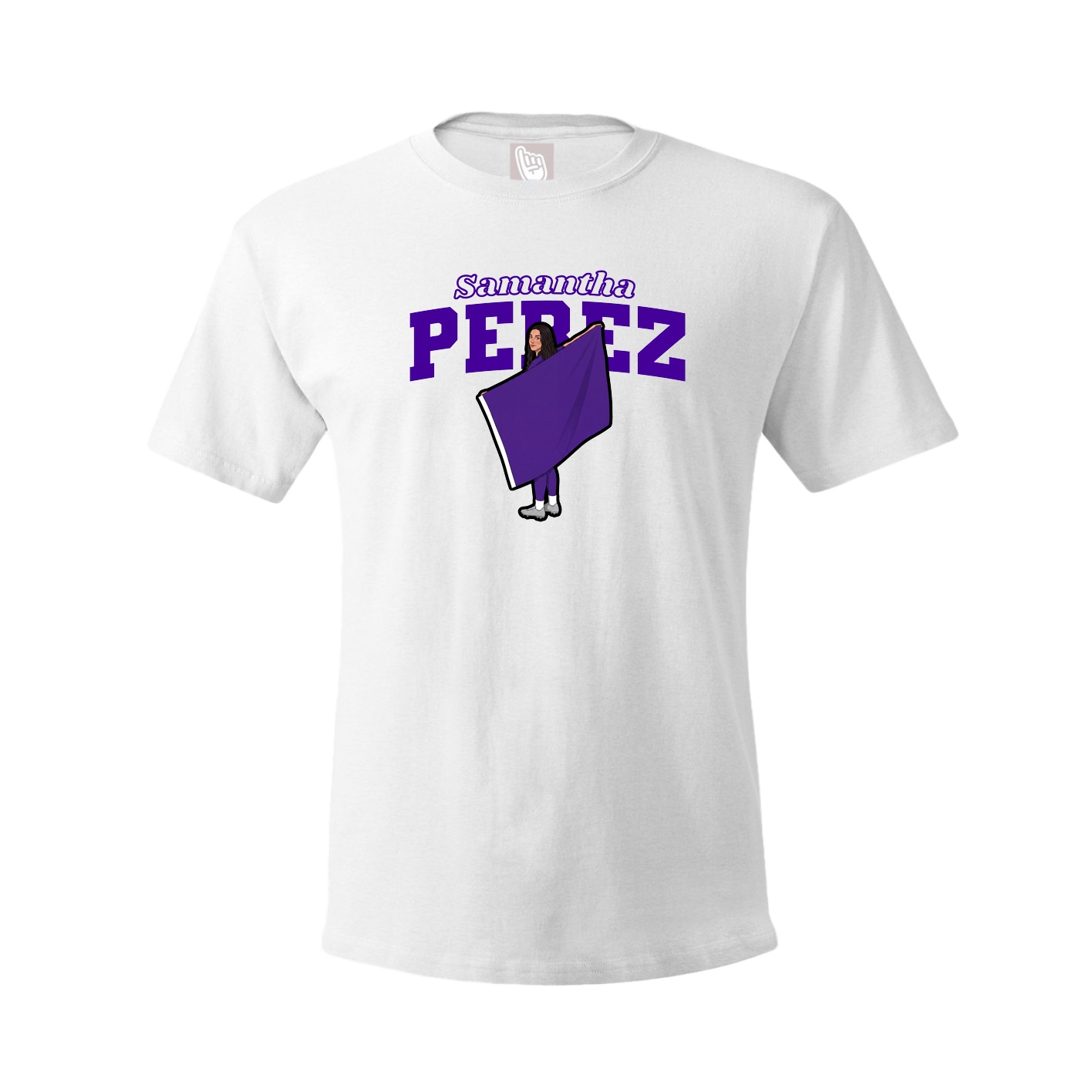 Youth Tee — Name Arch in White