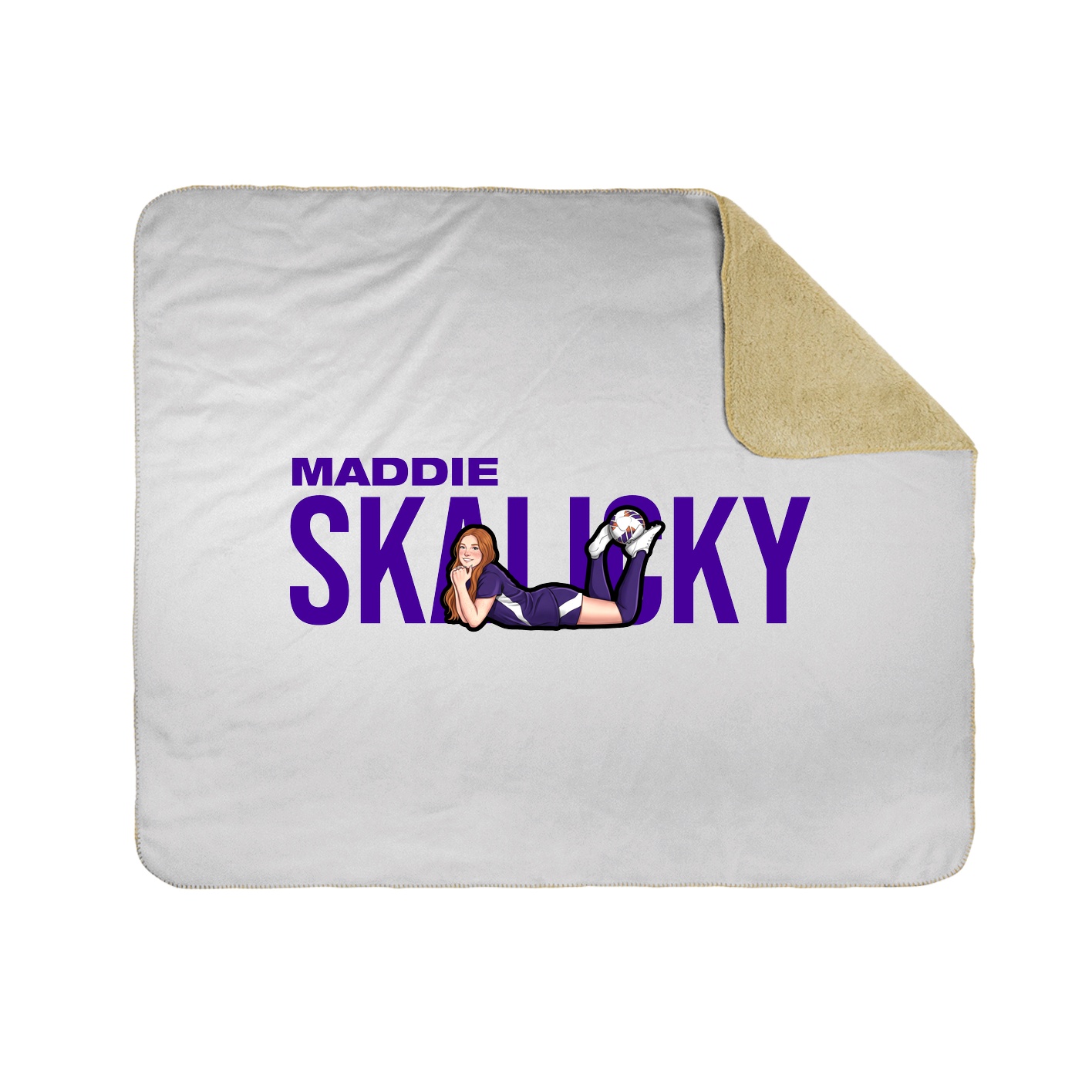 Throw Blanket — Player Name in White