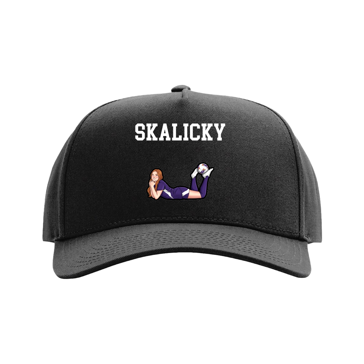 Full Fabric Five-Panel Champ Cap — Shirsey in Black