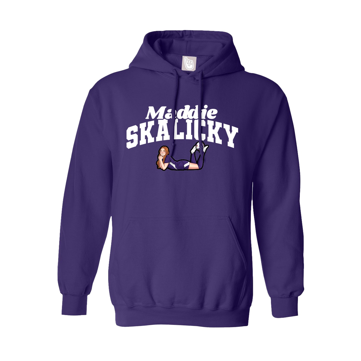 Hoodie — Signature Arch in Purple