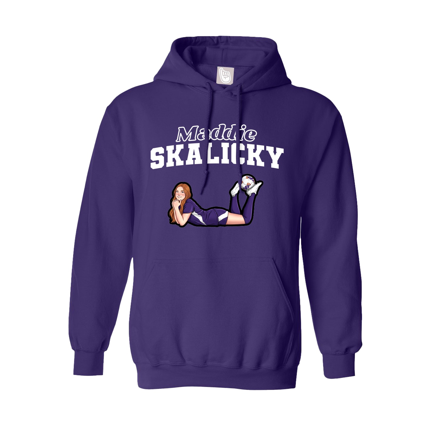 Hoodie — Name Arch in Purple