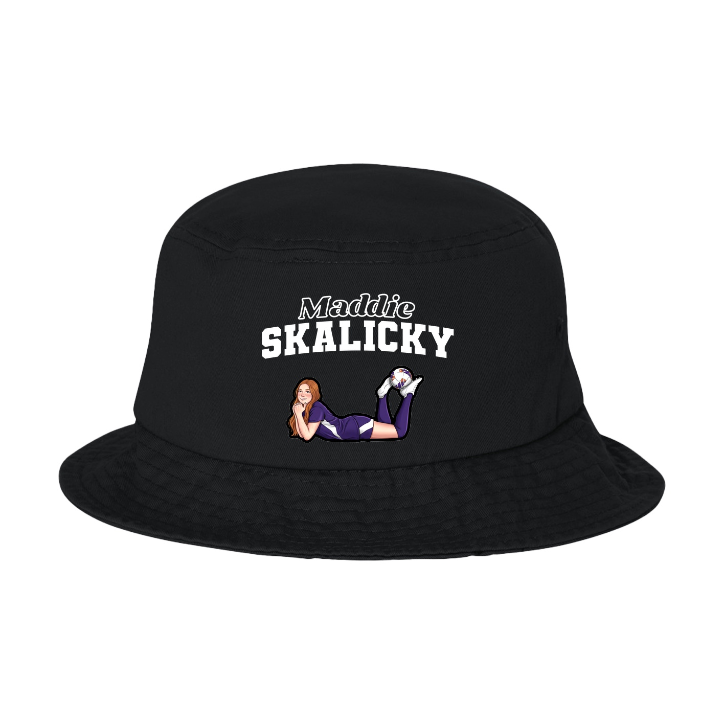 Bucket Cap — Name Arch in Black
