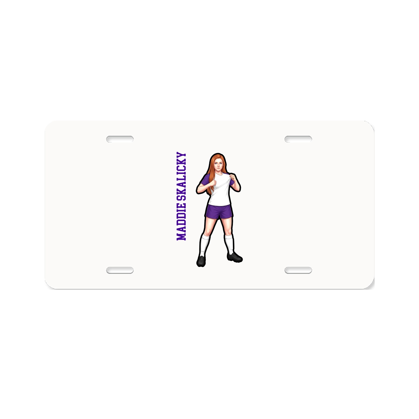 License Plate — Name Vertical in Classic